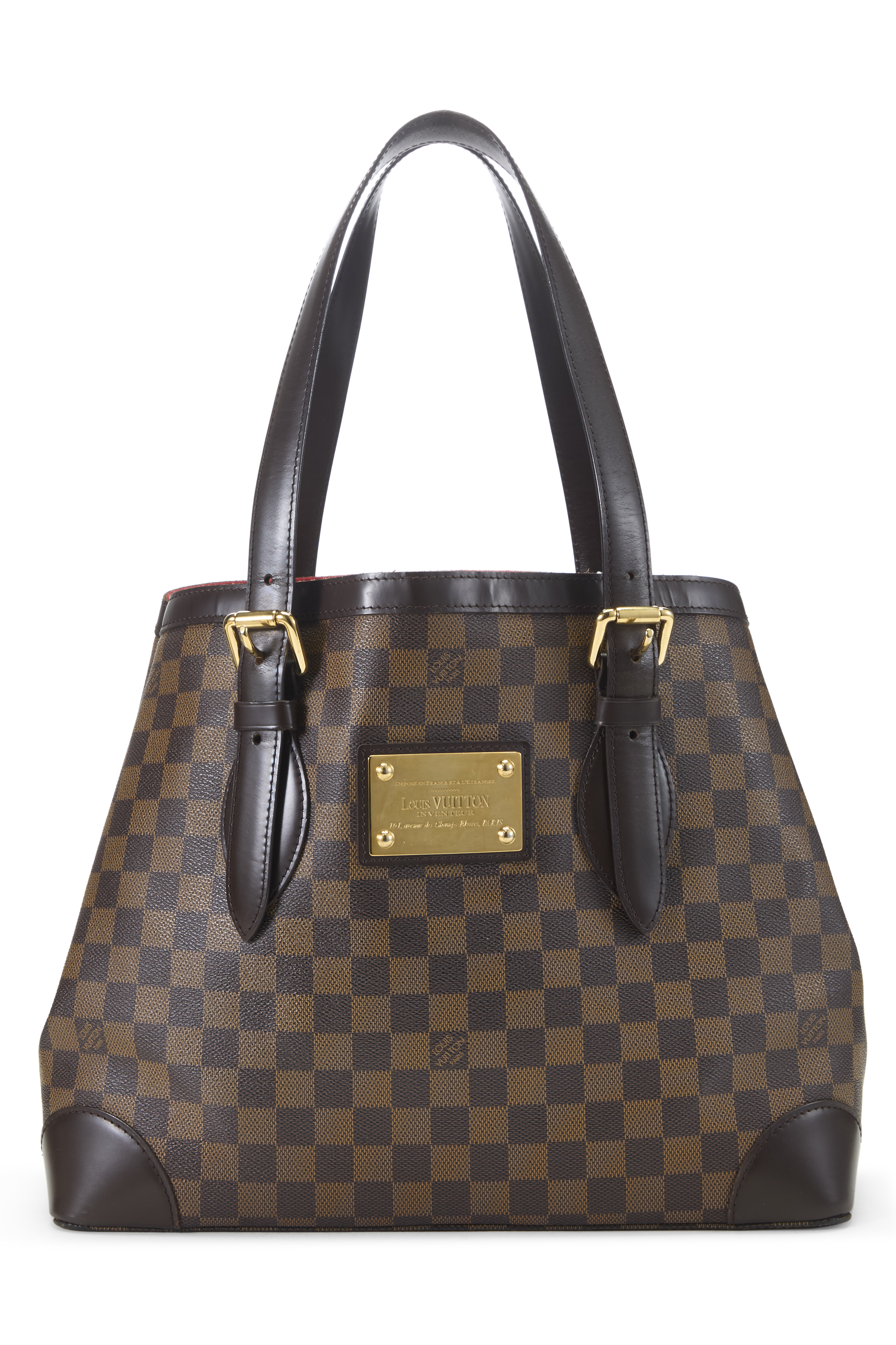 Women's Louis Vuitton Damier Ebene Hampstead MM in Brown MM