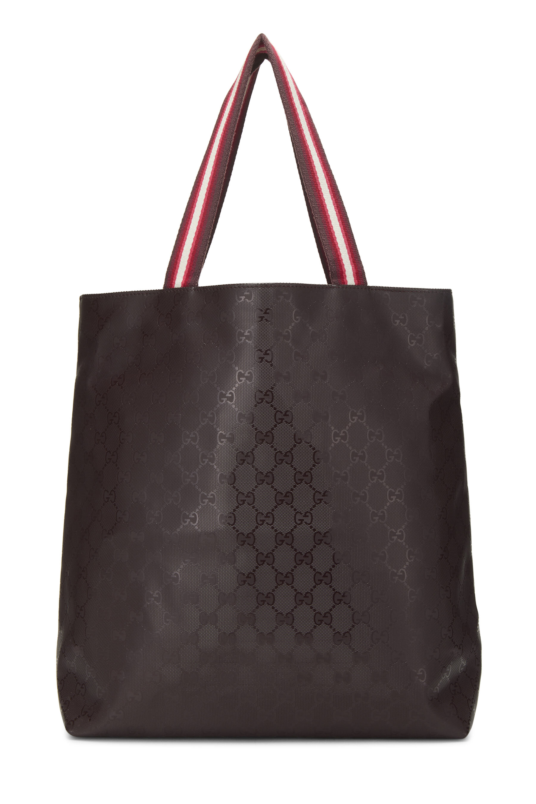 Women's Gucci Burgundy Imprime Flat Tote in Burgundy