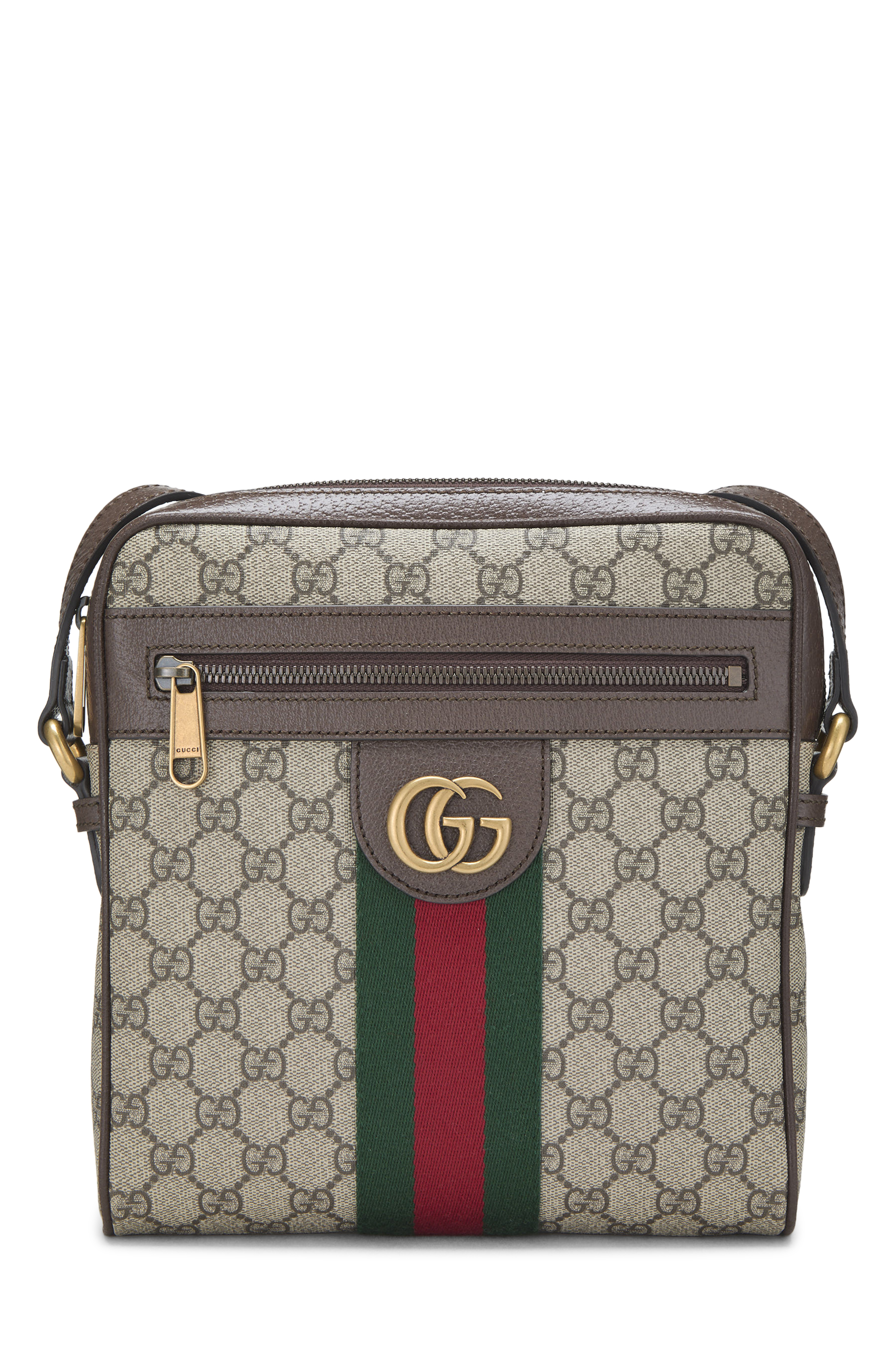 Women's Gucci Brown GG Supreme Canvas Ophidia Messenger Small in Brown Small