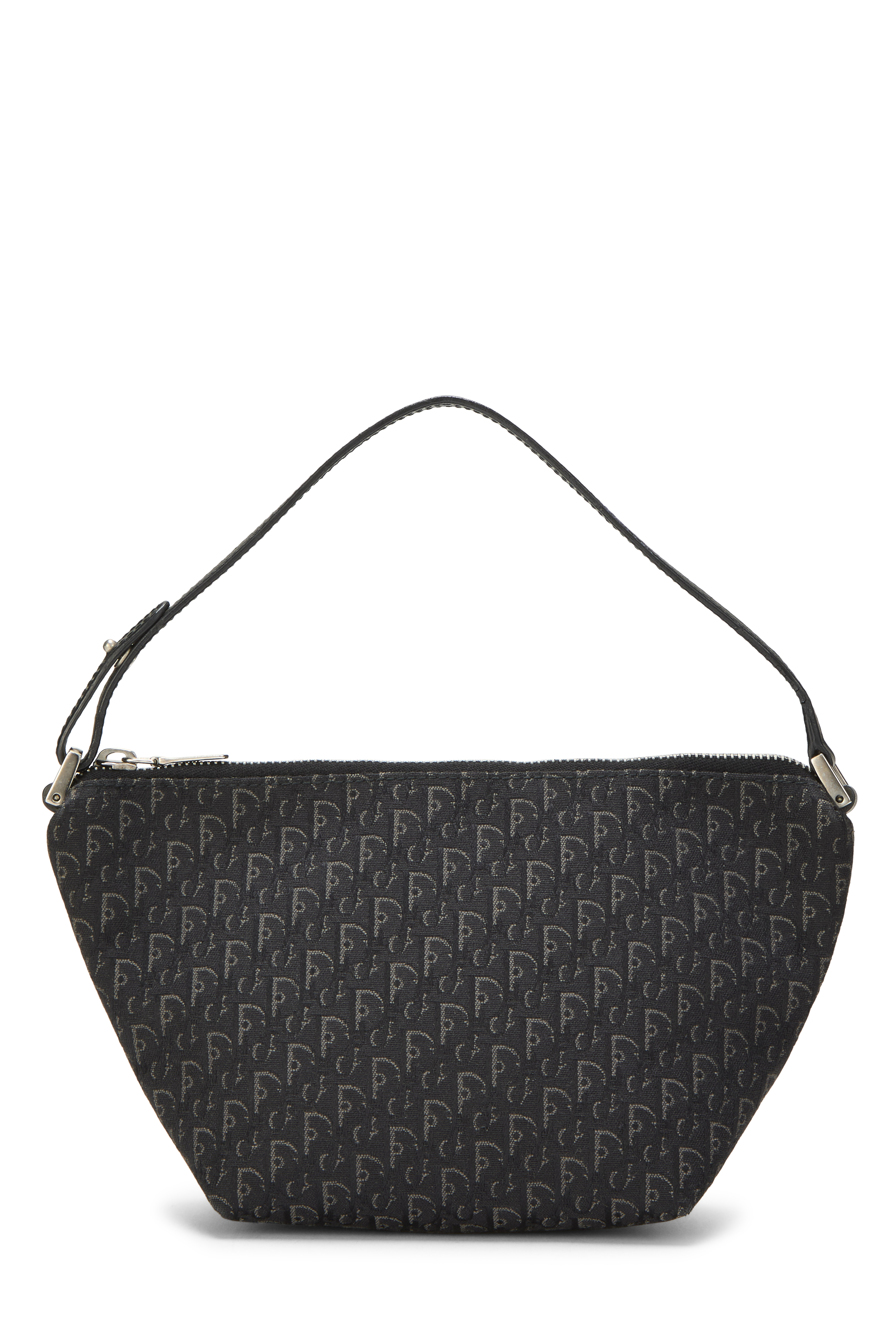 Women's Christian Dior Black Canvas Trotter Pouch in Black