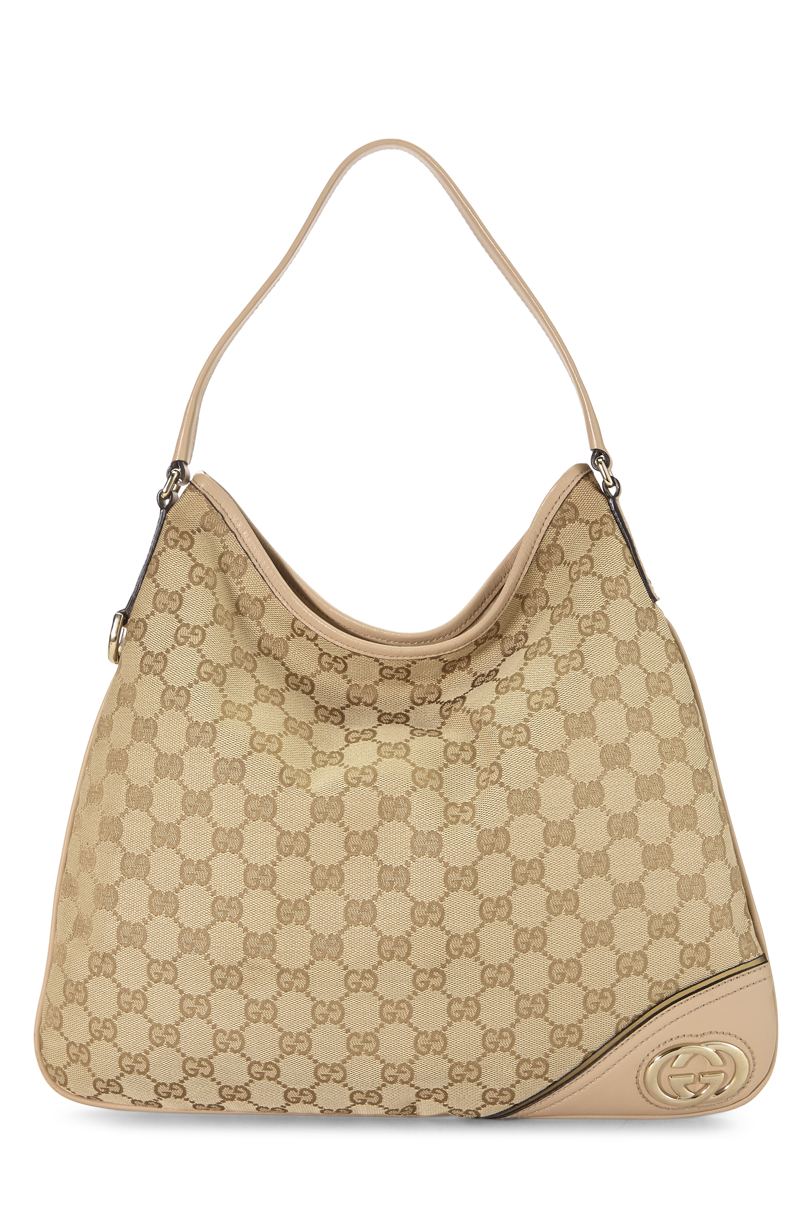 Women's Gucci Pink Original GG Canvas Britt Hobo in Pink