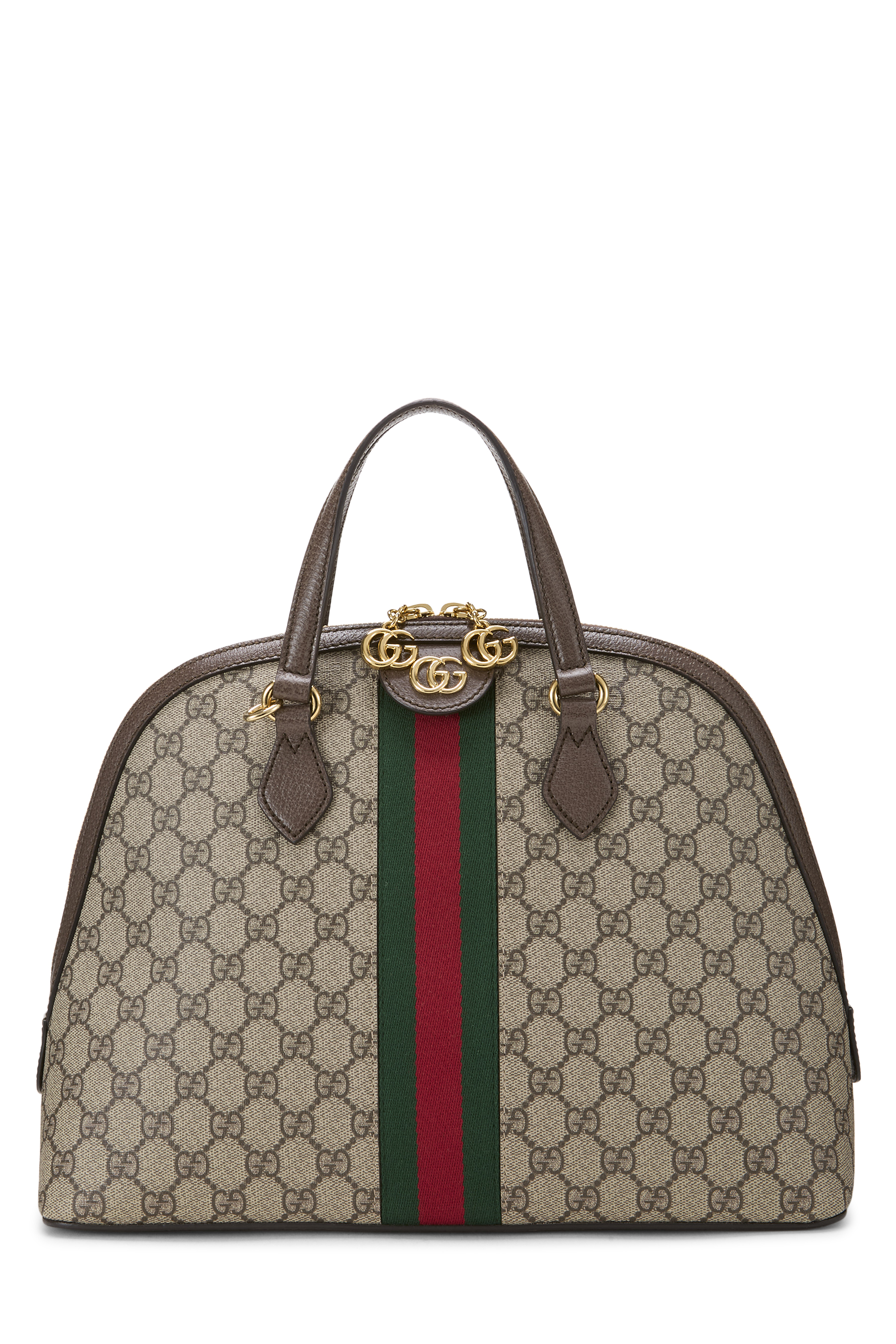 Women's Gucci Brown GG Supreme Ophidia Dome Shoulder Bag Medium in Brown Medium