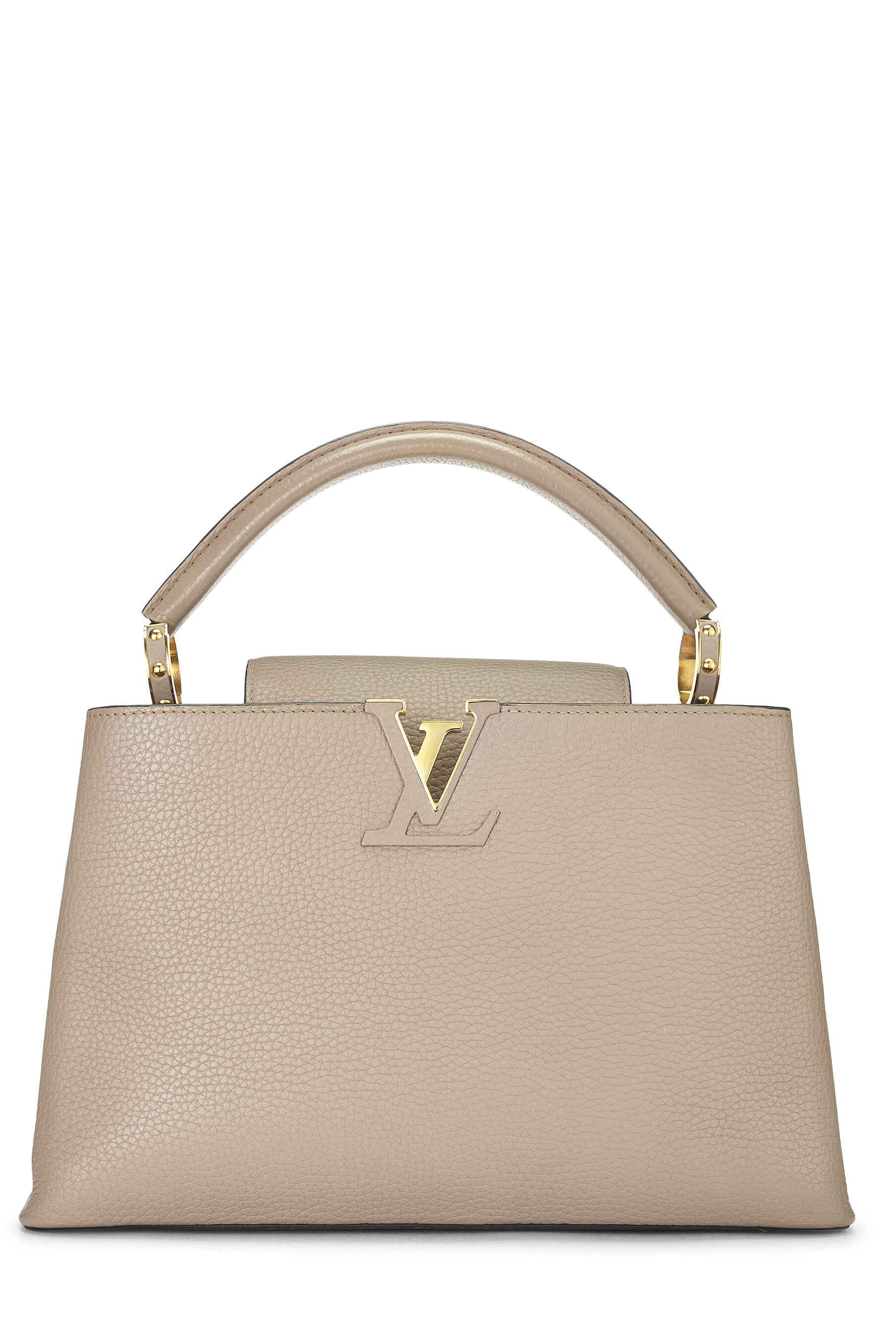 Women's Leather Louis Vuitton Grey Taurillon Capucines GM in Grey GM
