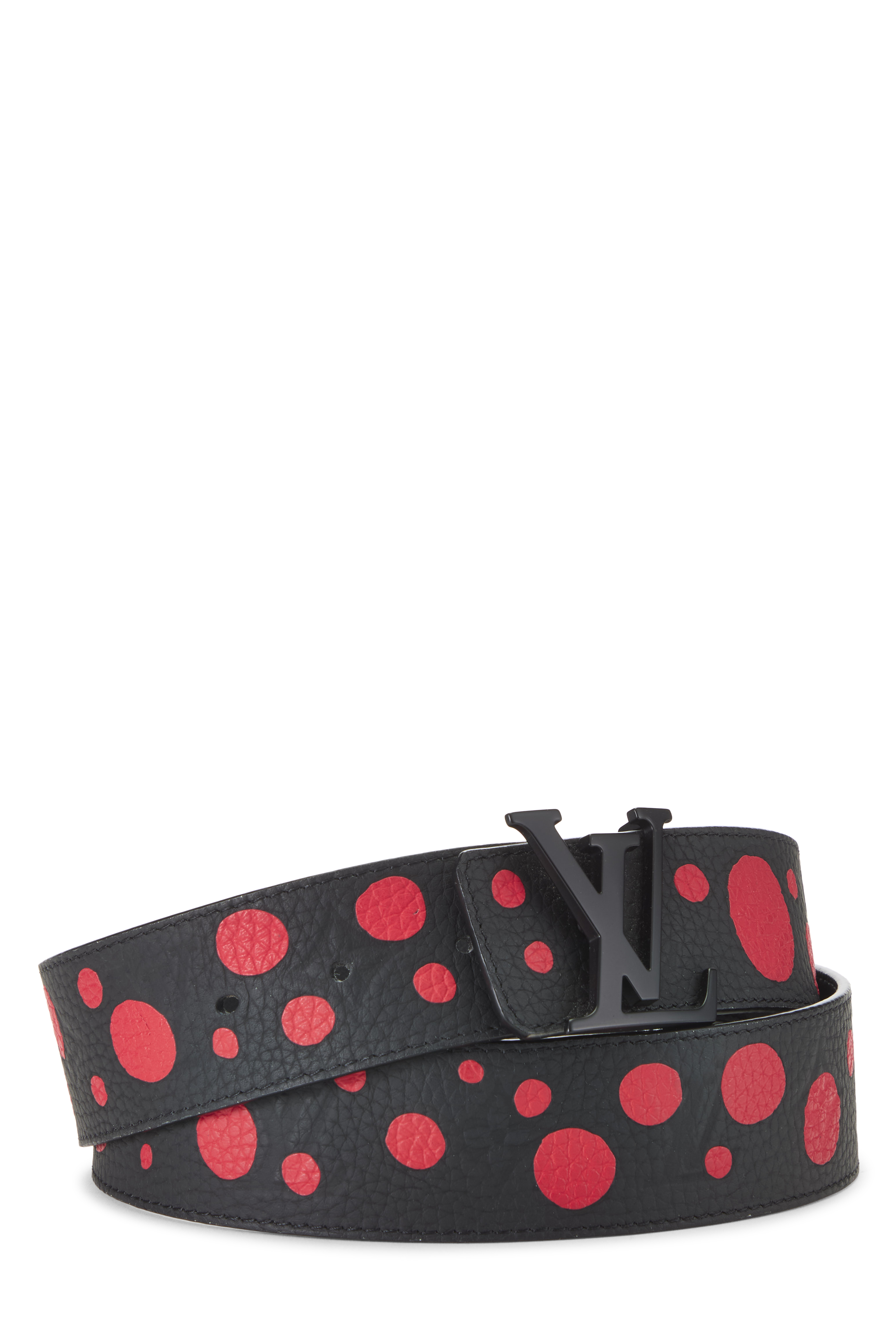 Women's Louis Vuitton Yayoi Kusama x Louis Vuitton Red Taurillon Ceinture 95 in Red