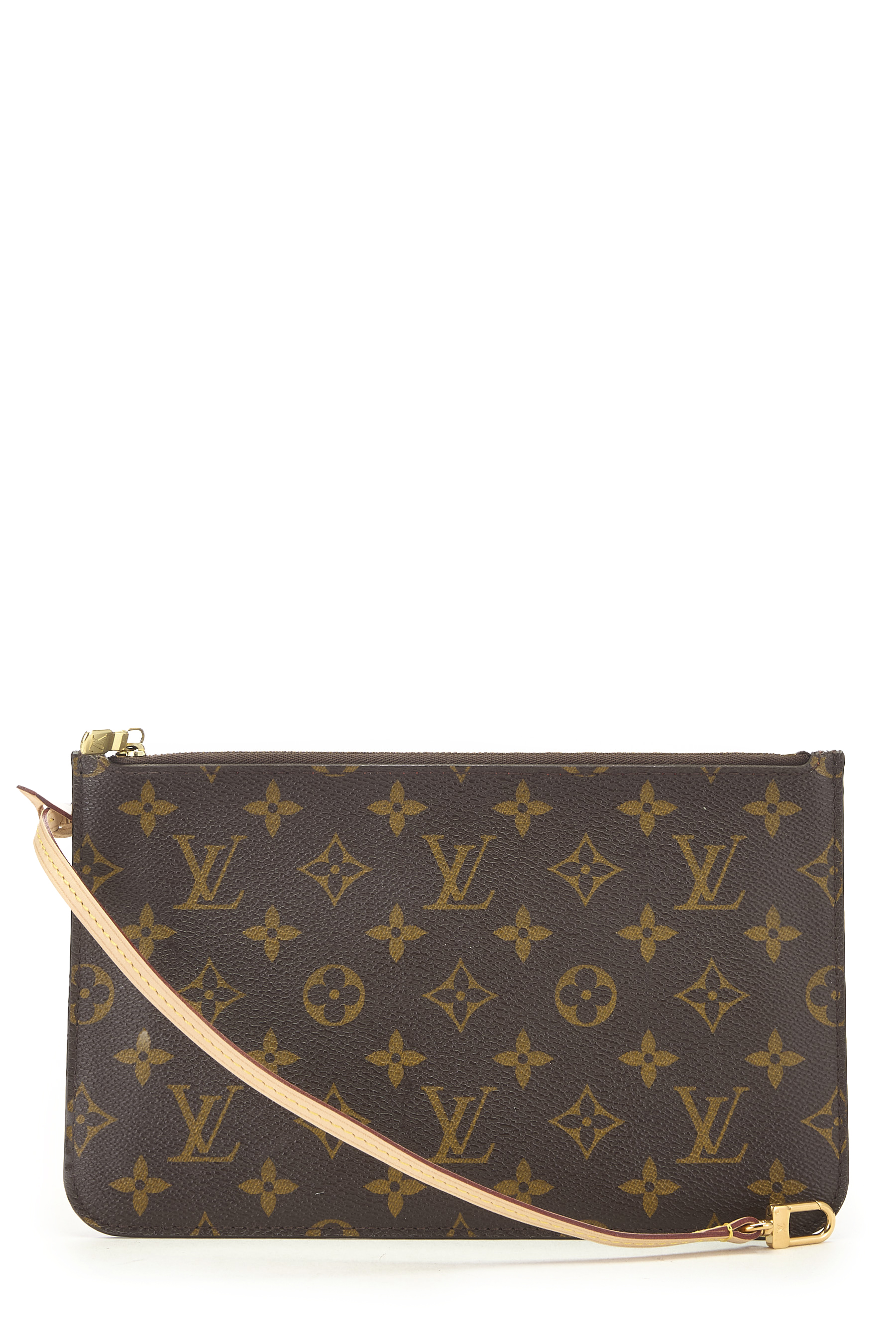 Women's Louis Vuitton Monogram Canvas Neverfull Pouch GM NM in Orange GM