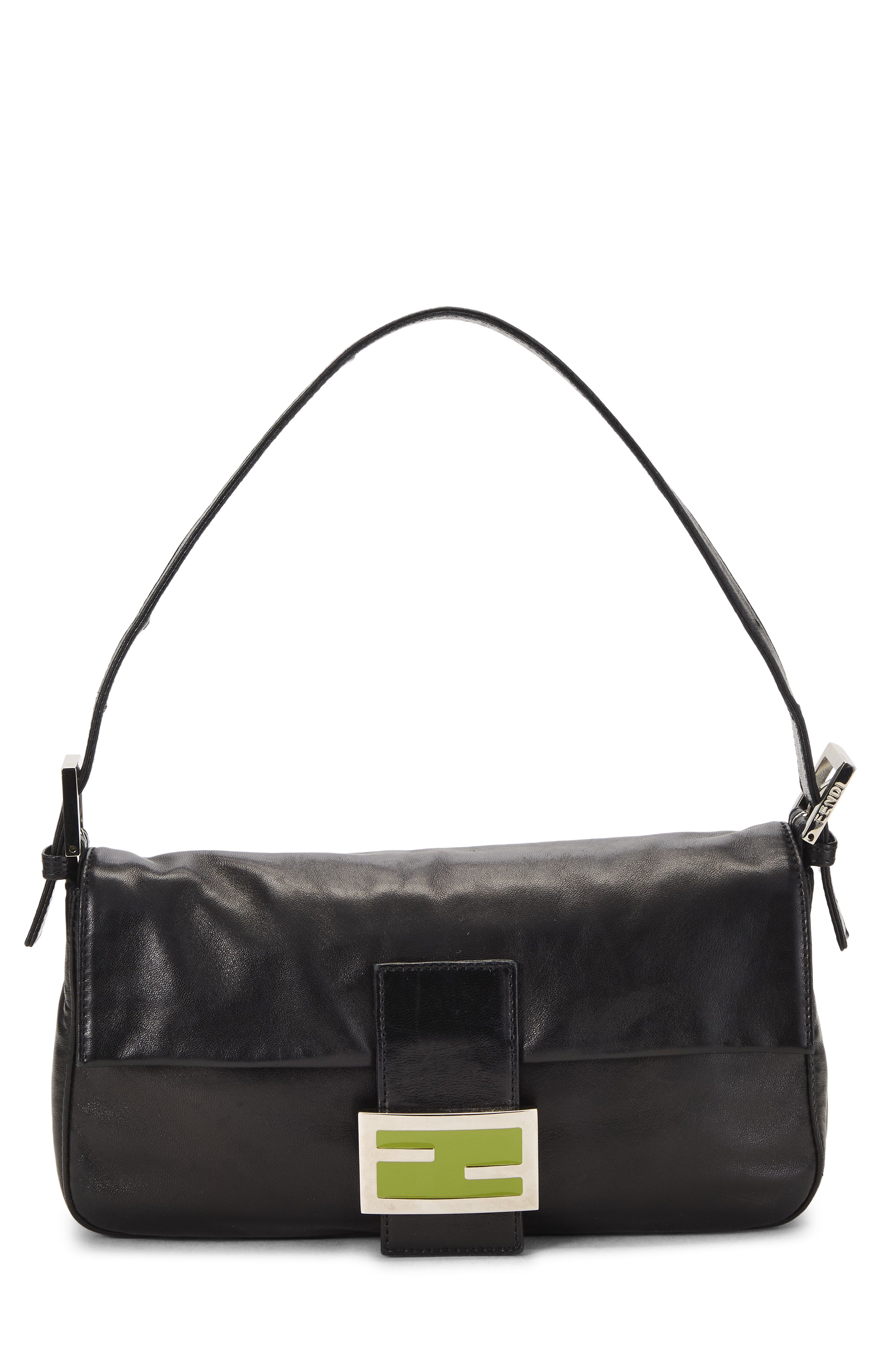Women's Fendi Black Leather Baguette in Black