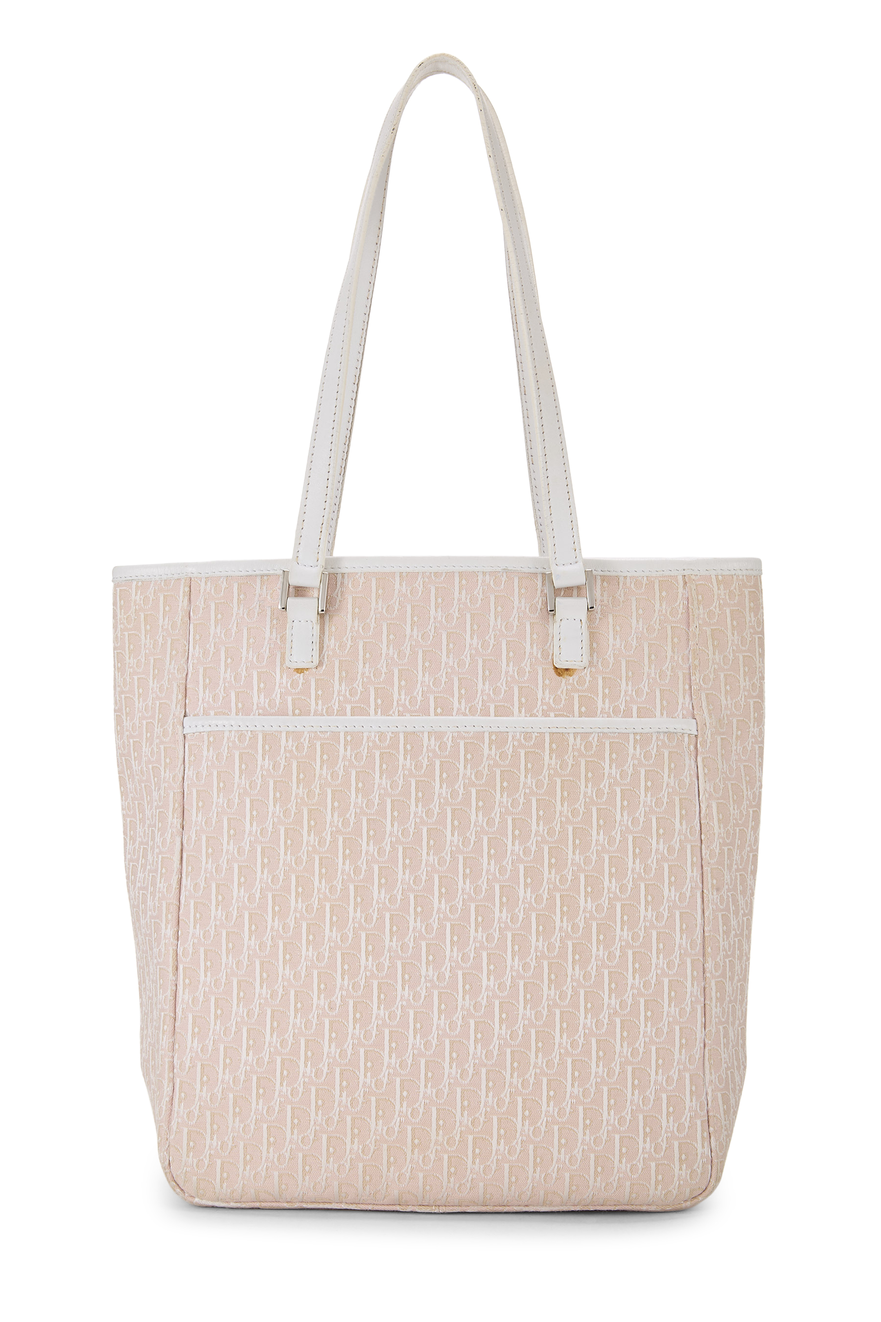 Women's Christian Dior Pink Trotter Canvas Tote in Pink