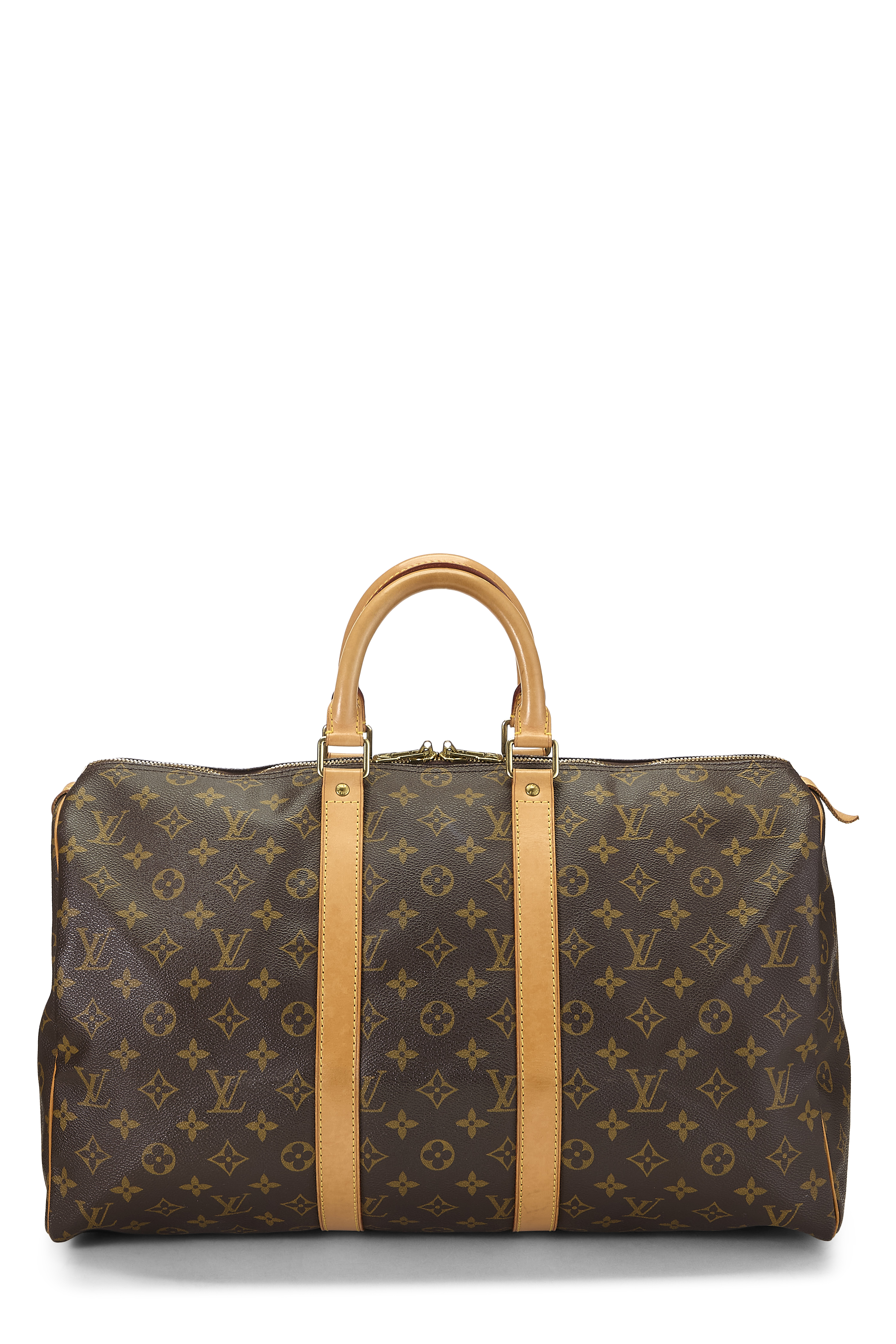 Women's Canvas Louis Vuitton Monogram Canvas Keepall 45 in Brown