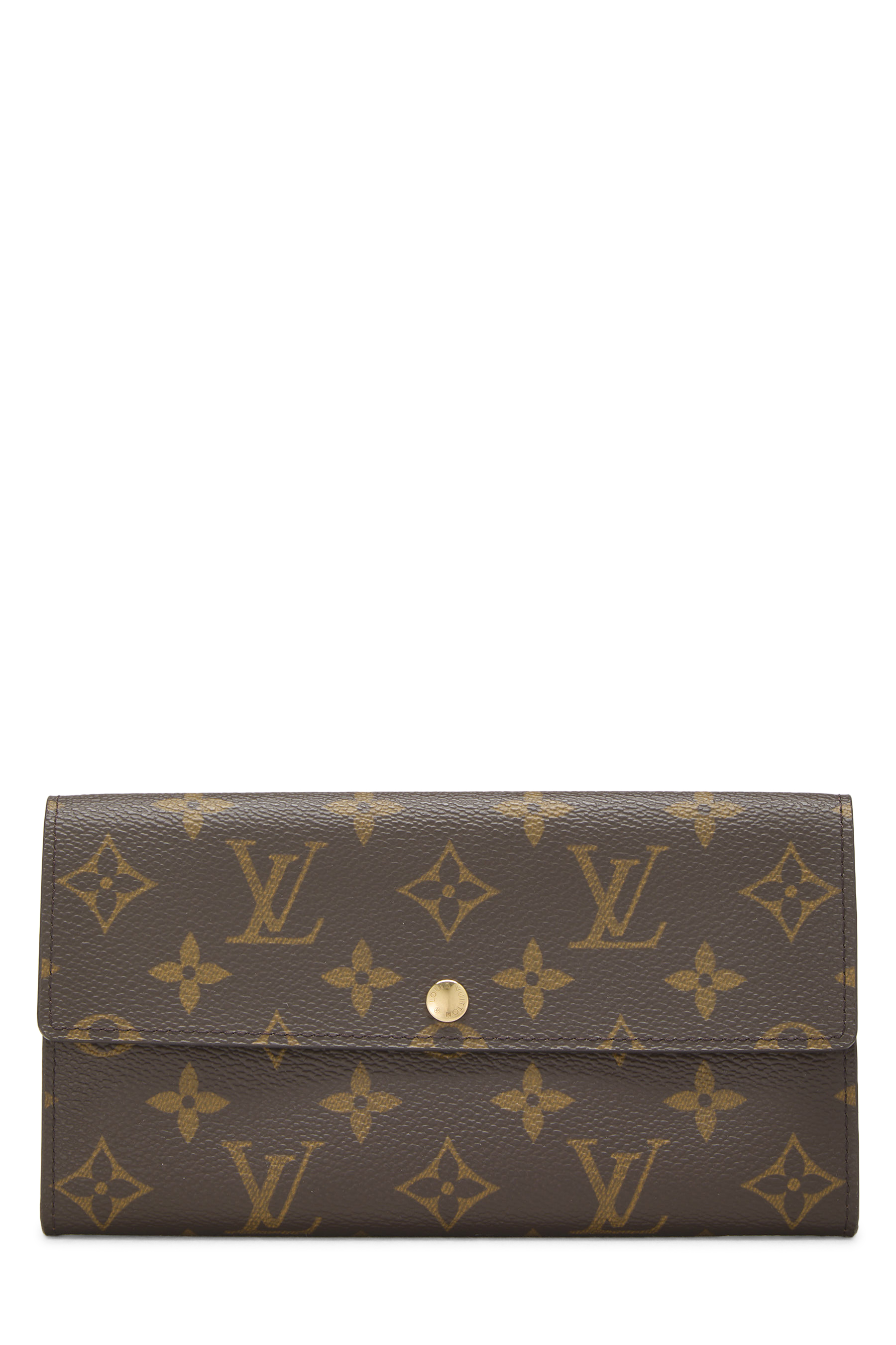 Women's Louis Vuitton Monogram Canvas Porte Monnaie Credit in Brown