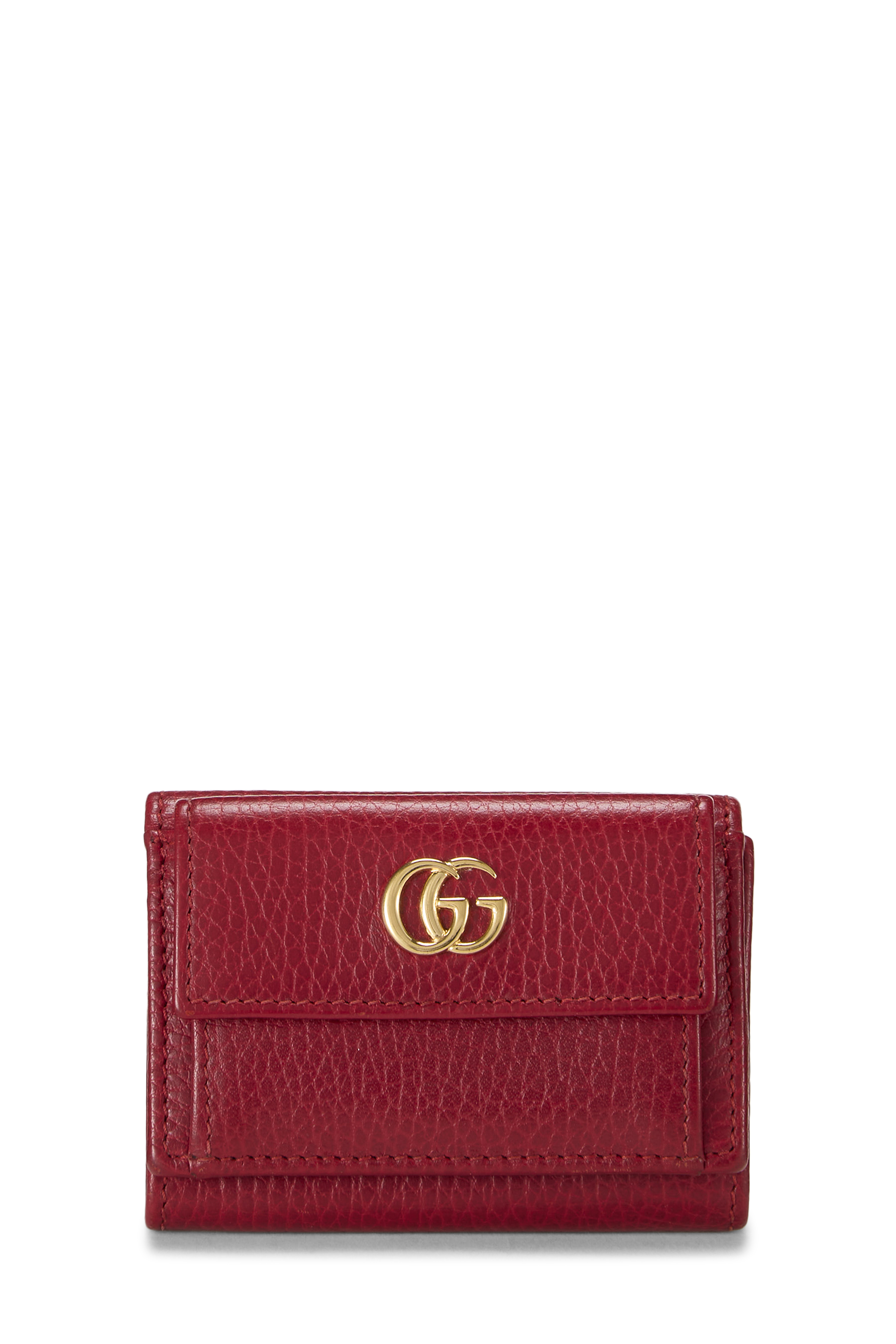 Women's Gucci Red Leather GG Marmont Wallet Small in Red Small