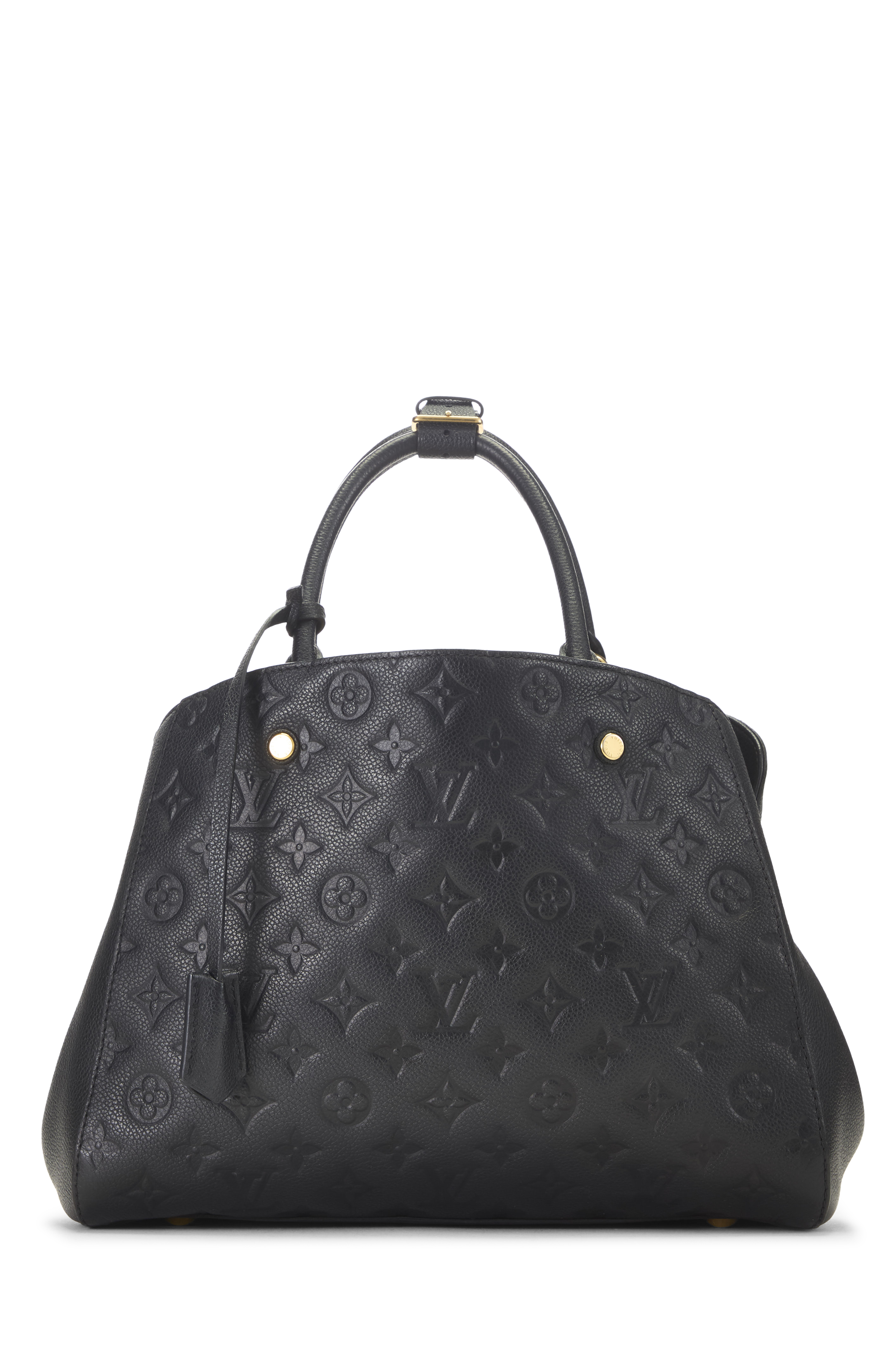 Women's Louis Vuitton Black Monogram Empreinte Montaigne MM in Black MM
