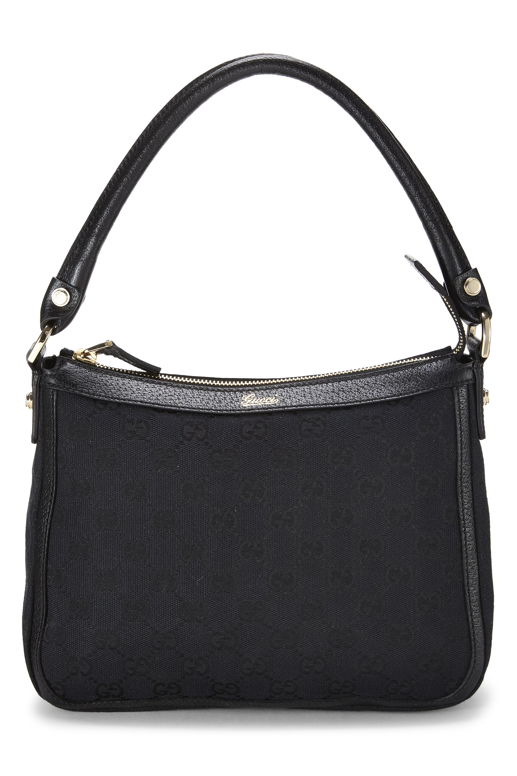 Women's Gucci Black GG Canvas Abbey Shoulder Bag in Black