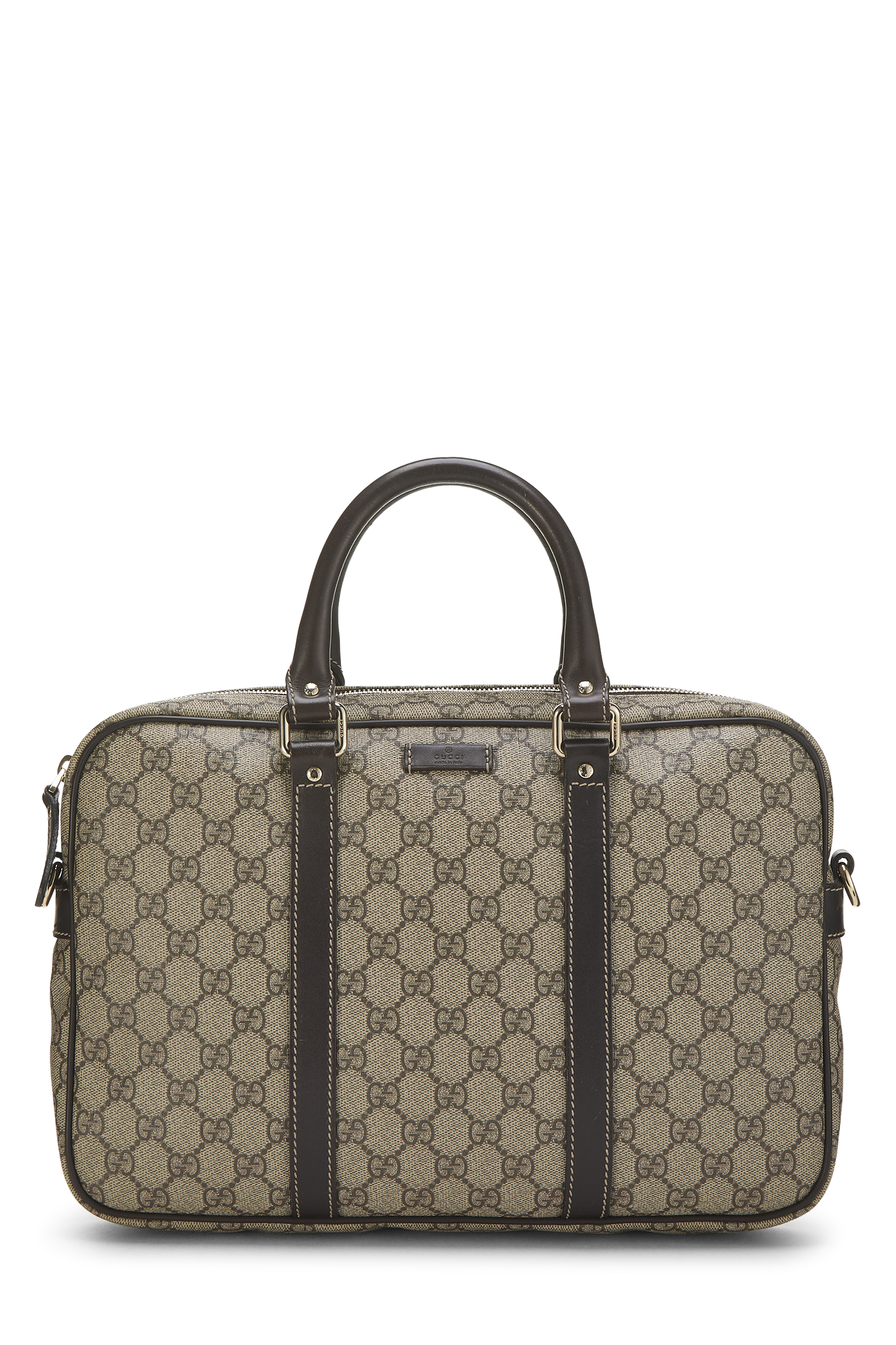 Women's Gucci Brown GG Supreme Canvas Briefcase in Brown