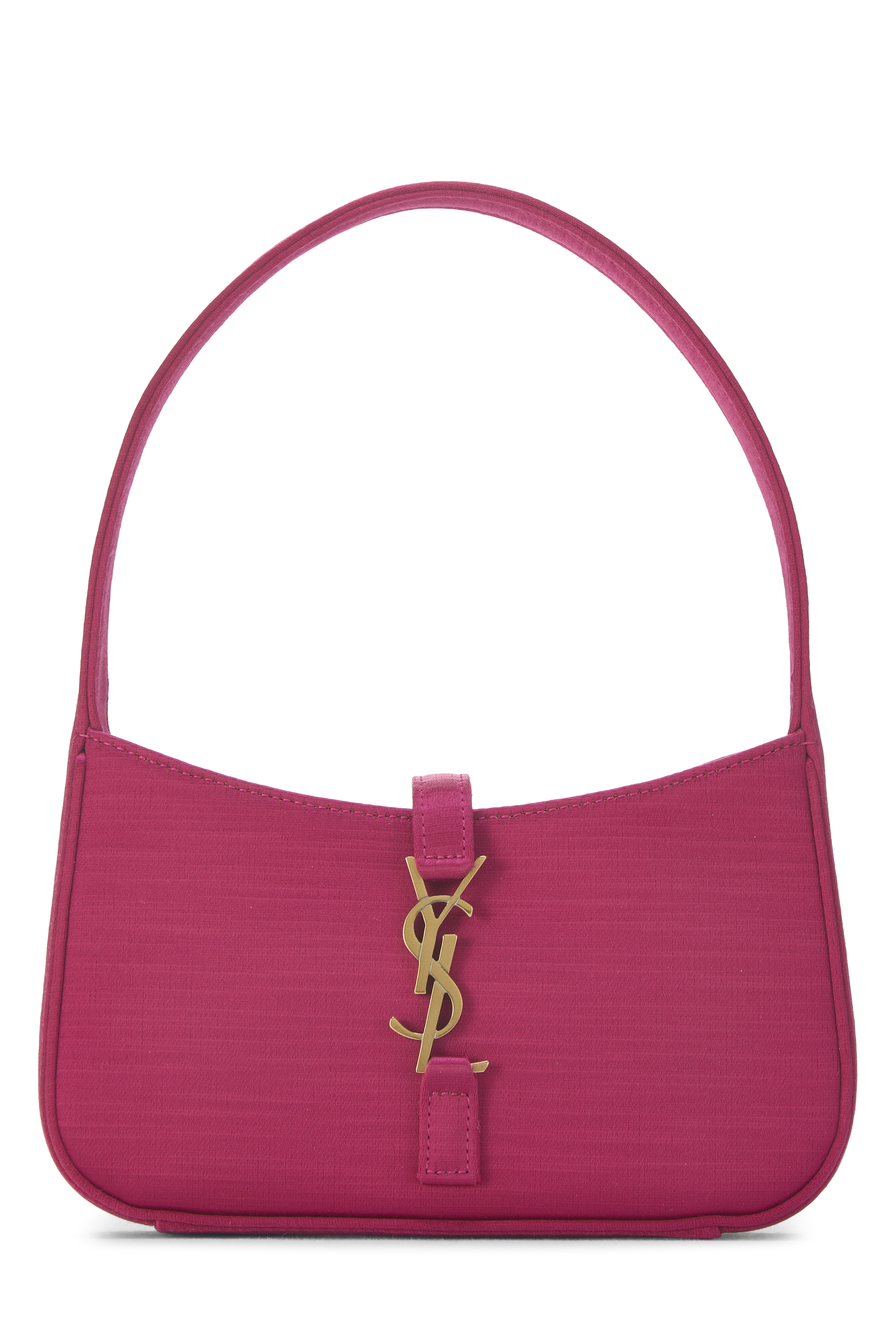 Women's Saint Laurent Pink Satin Le 5 à 7 Shoulder Bag Mini