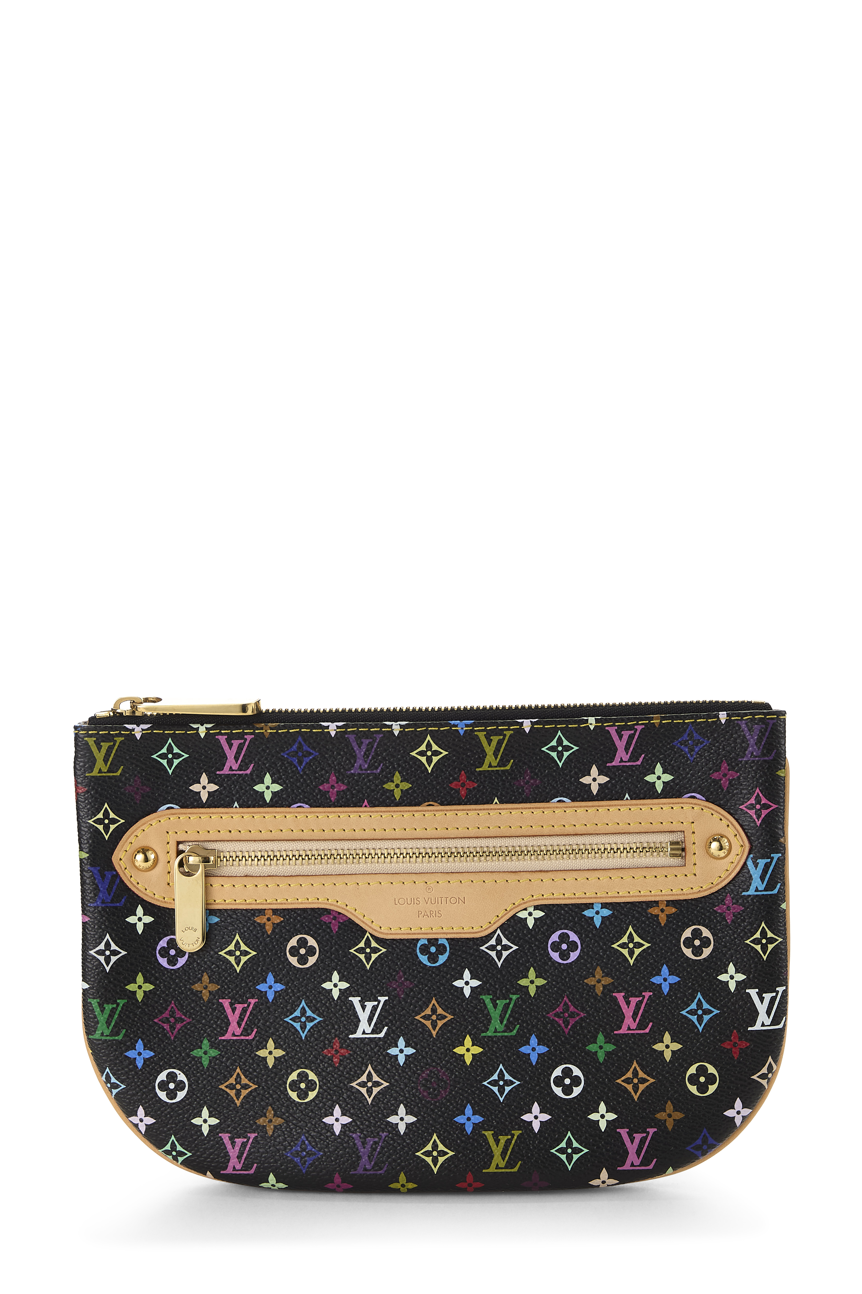 Women's Louis Vuitton Takashi Murakami x Louis Vuitton Black Monogram Multicolore Pouch GM in Black GM