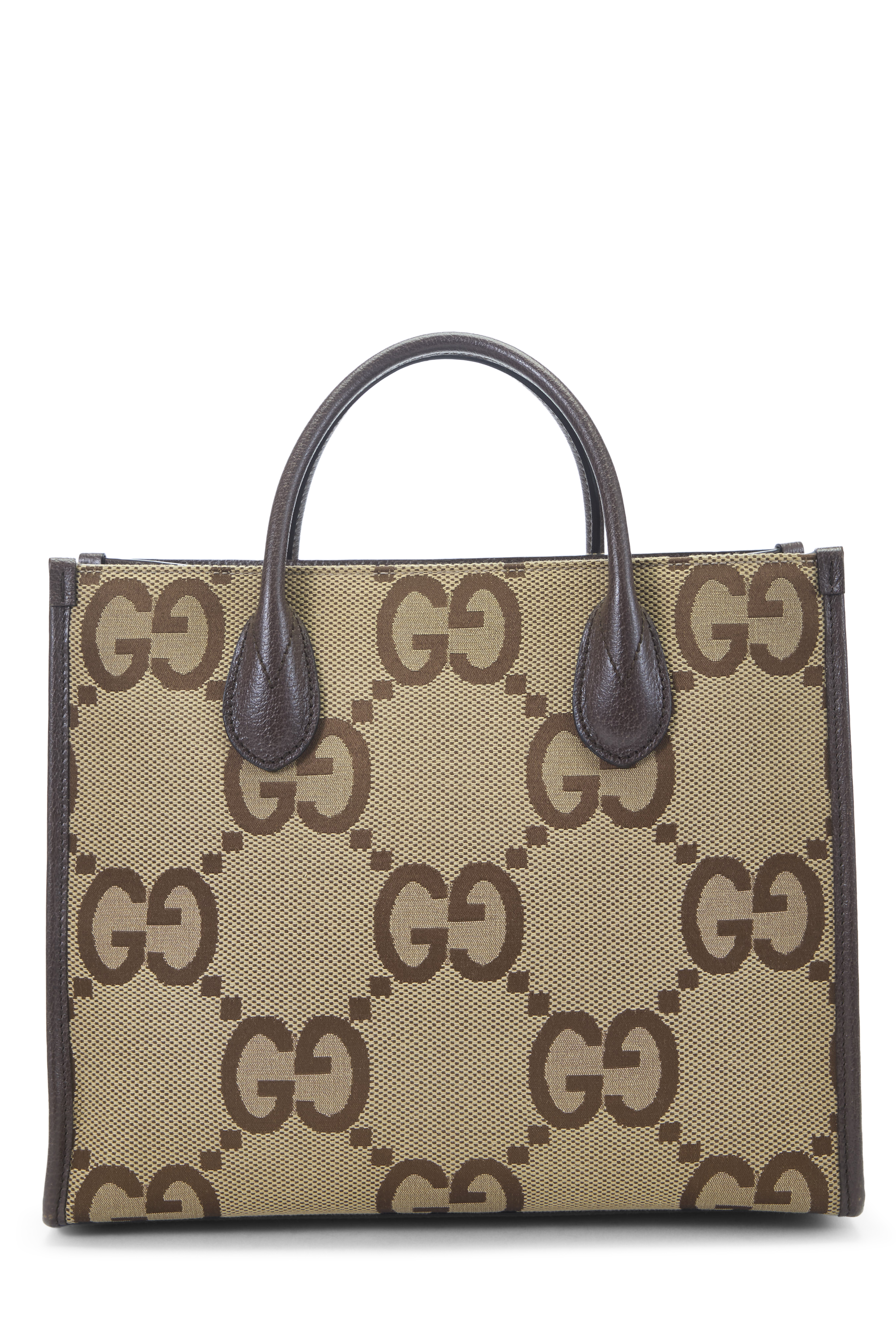 Women's Gucci Brown Jumbo GG Canvas Tote in Brown