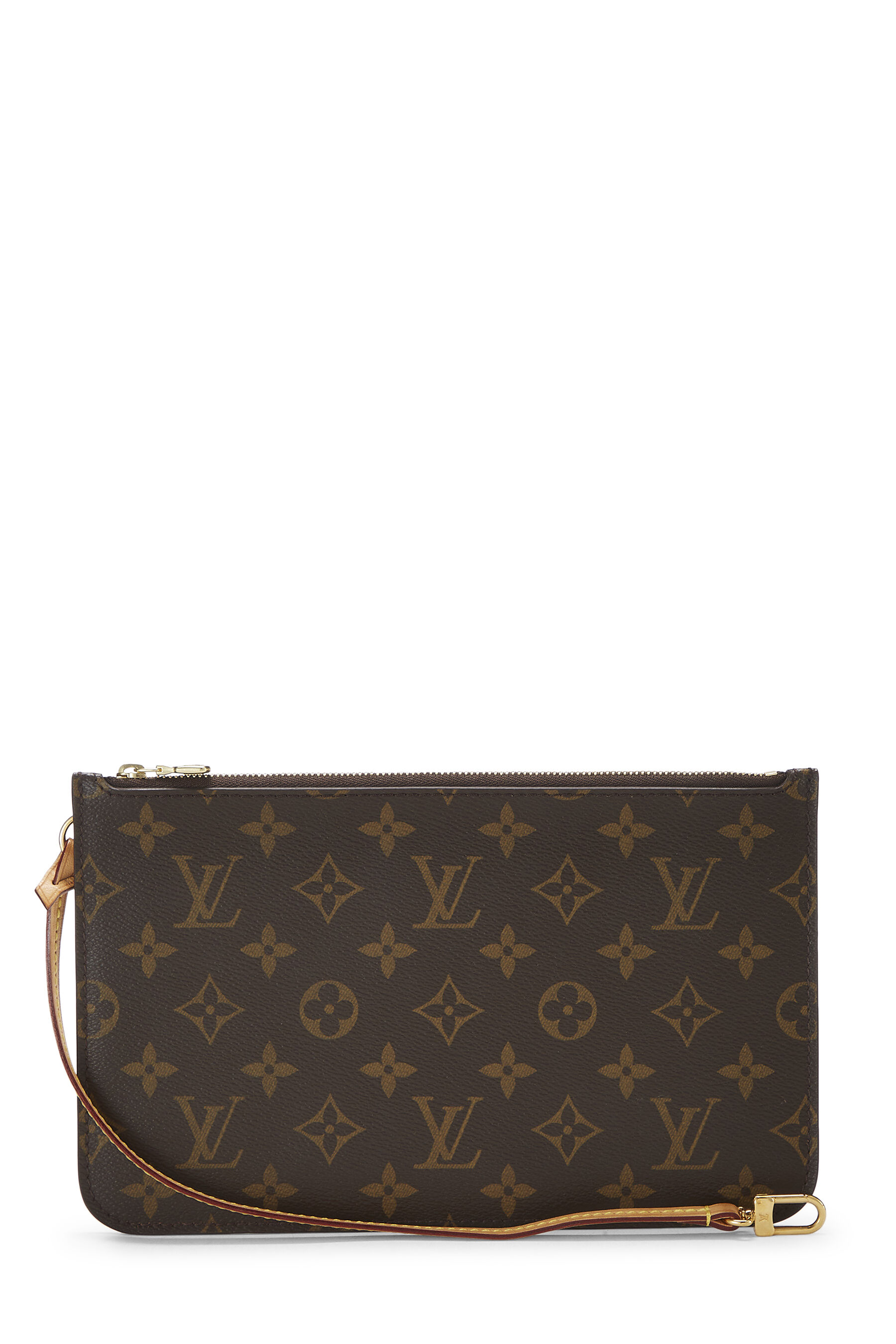 Women's Louis Vuitton Monogram Canvas Neverfull Pouch MM NM in Brown GM
