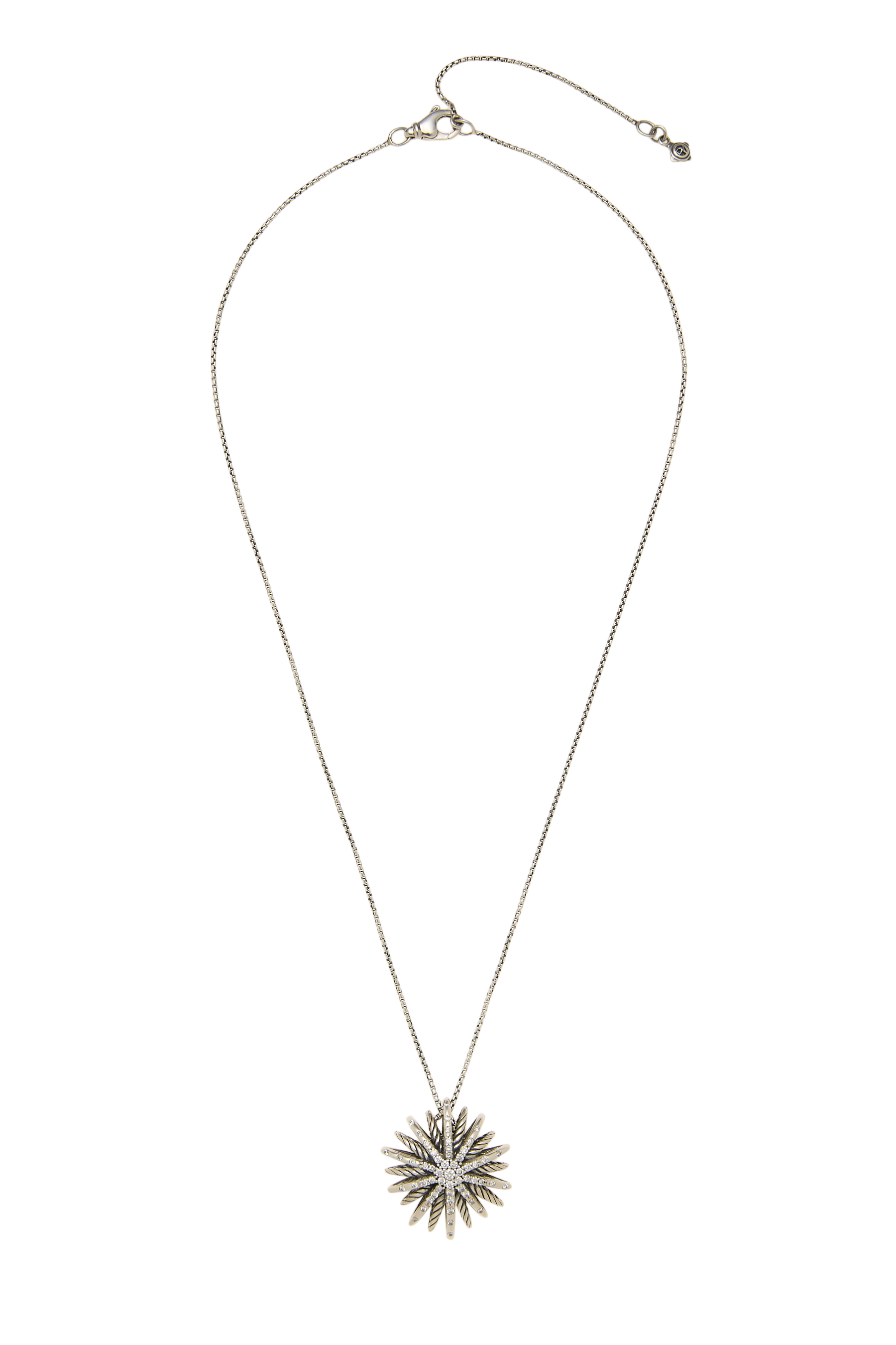 Women's David Yurman Silver Starburst Pendant Necklace in Silver