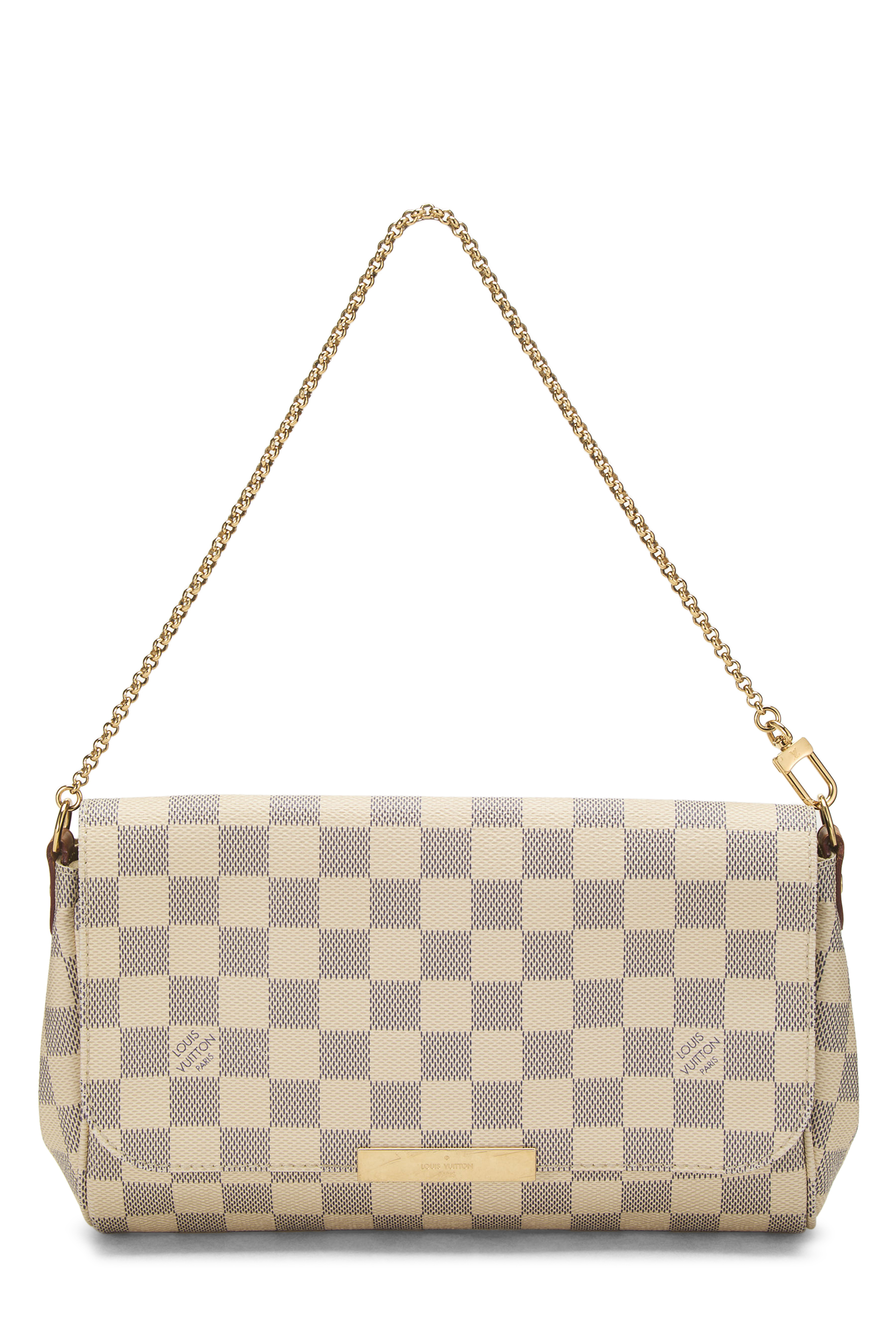 Women's Canvas Louis Vuitton Damier Azur Favorite MM in White MM