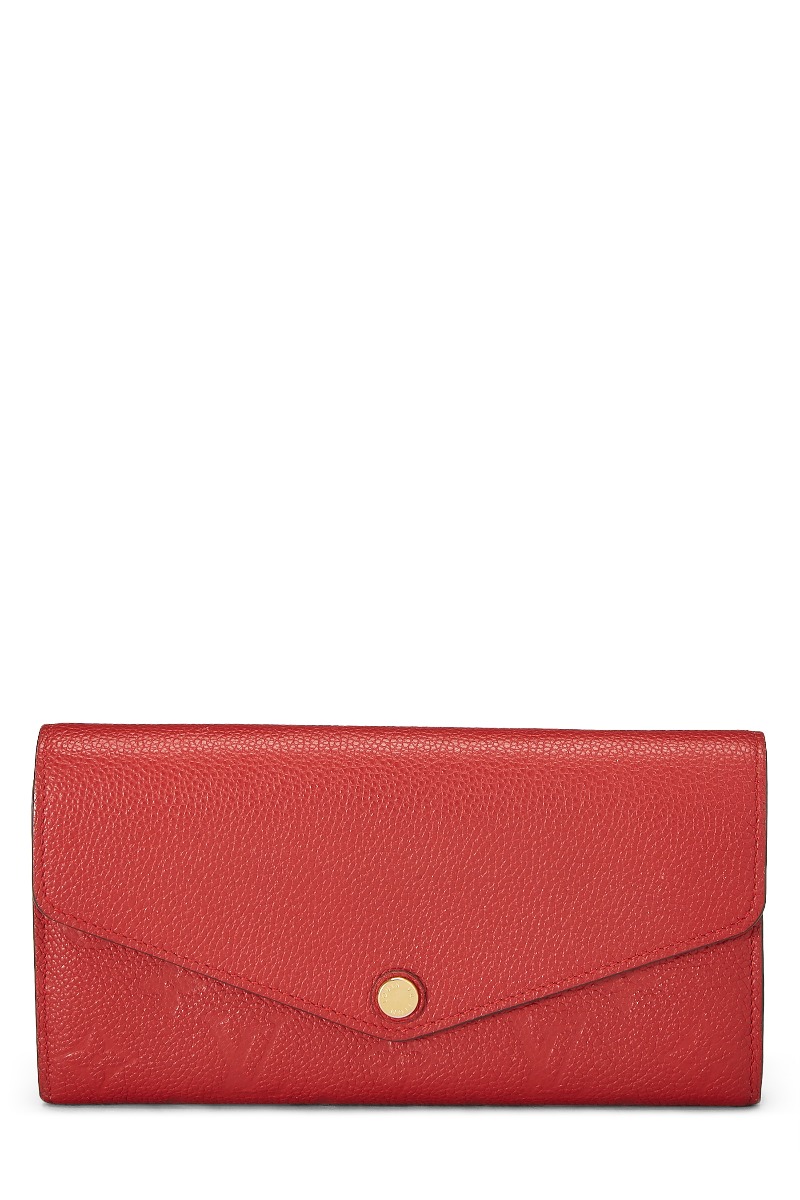 Women's Louis Vuitton Red Monogram Empreinte Sarah NM in Red