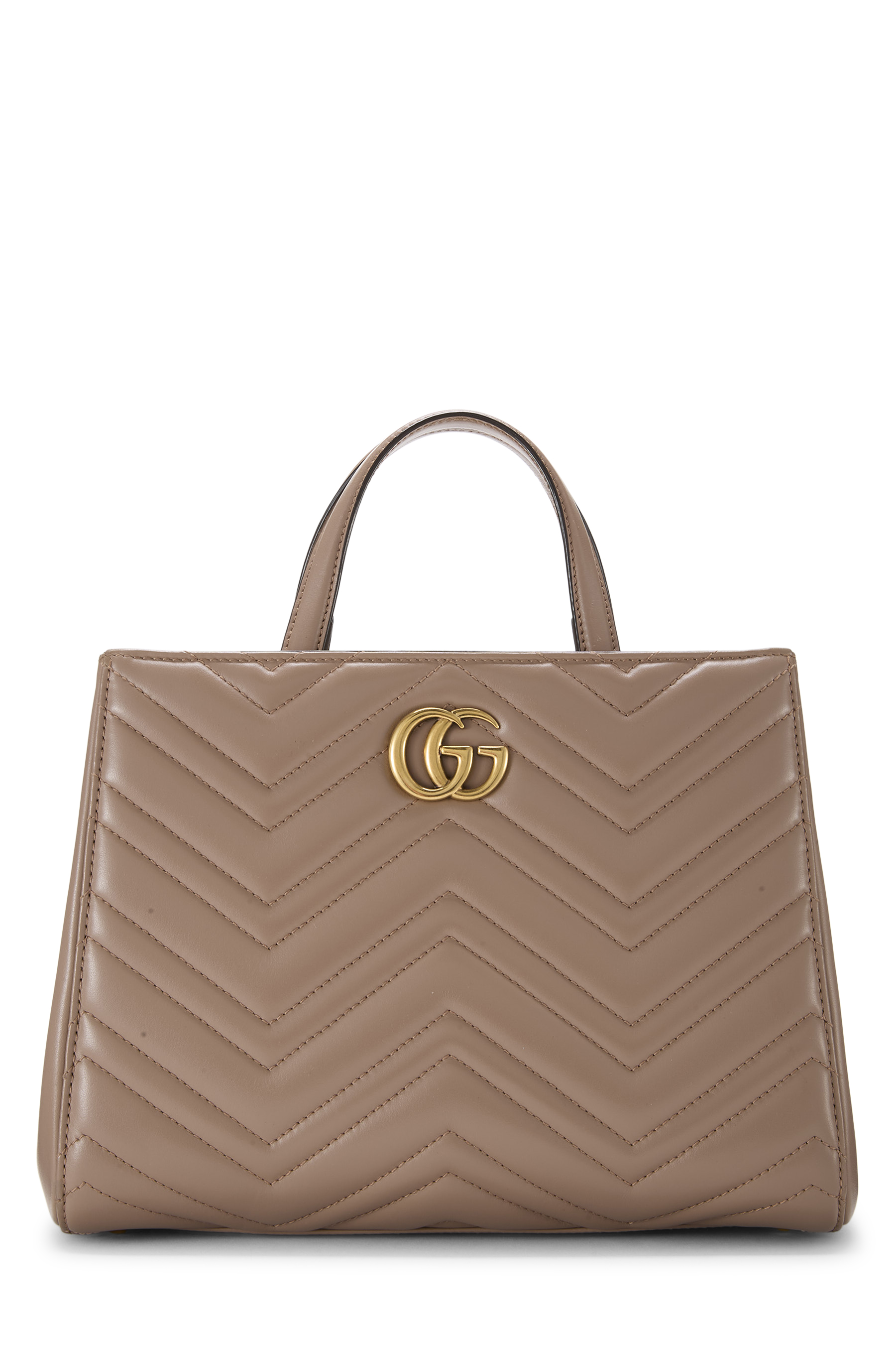 Women's Gucci Pink Leather GG Marmont Top Handle Bag Small in Pink Small
