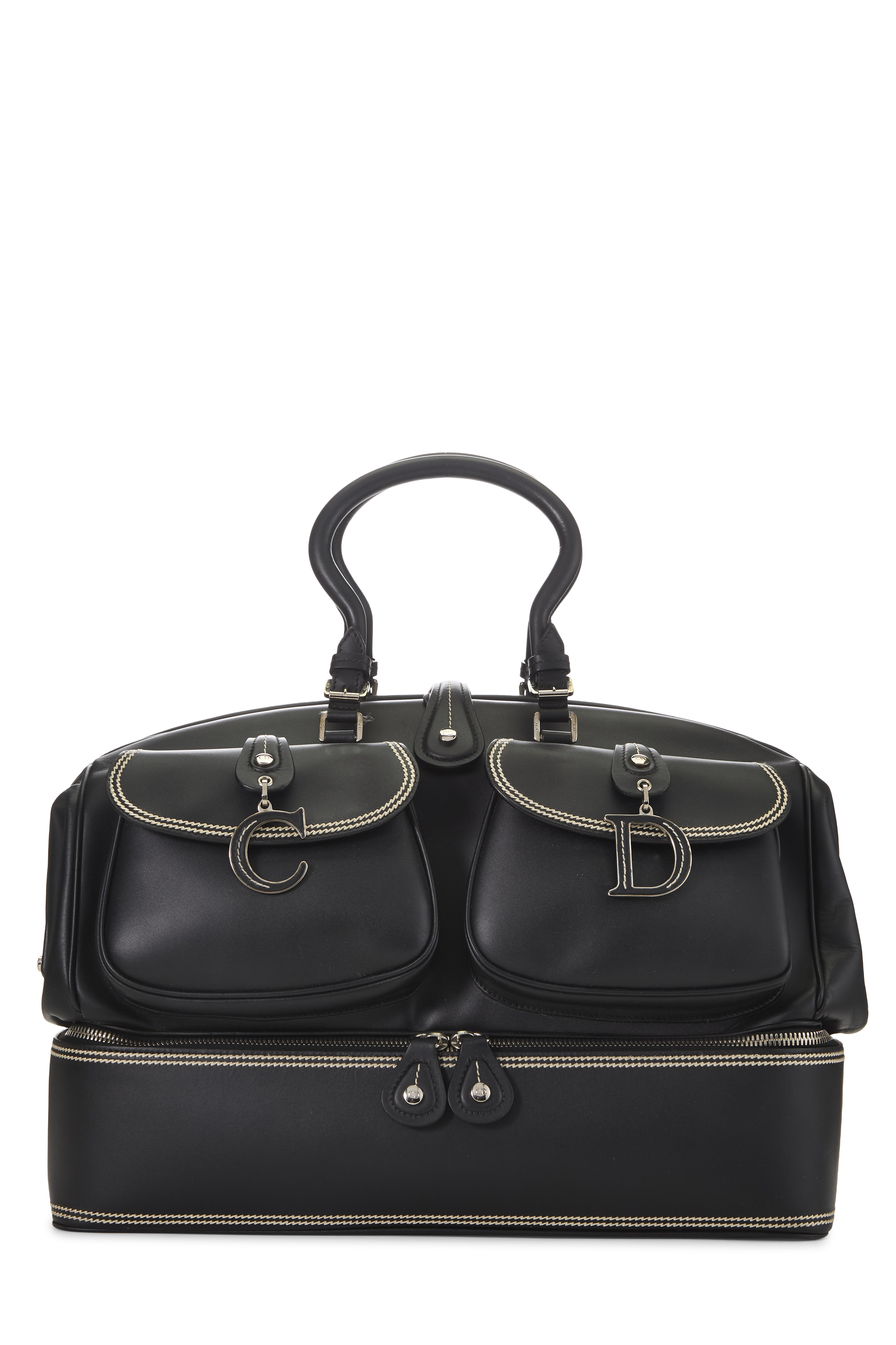 Women's Christian Dior Black Calfskin Detective Voyage Large in Black Large