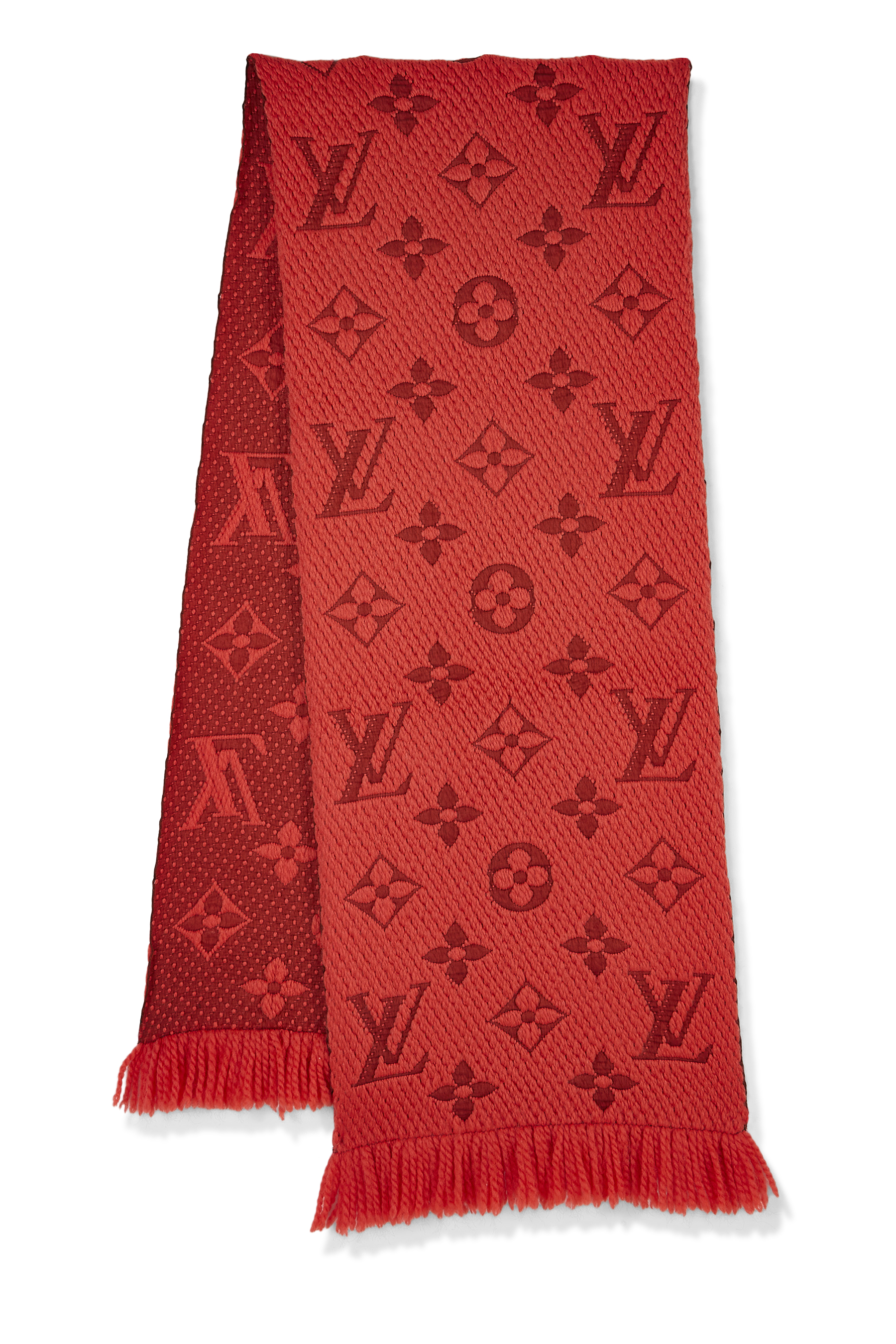 Women's Louis Vuitton Orange Wool Logomania Scarf in Orange