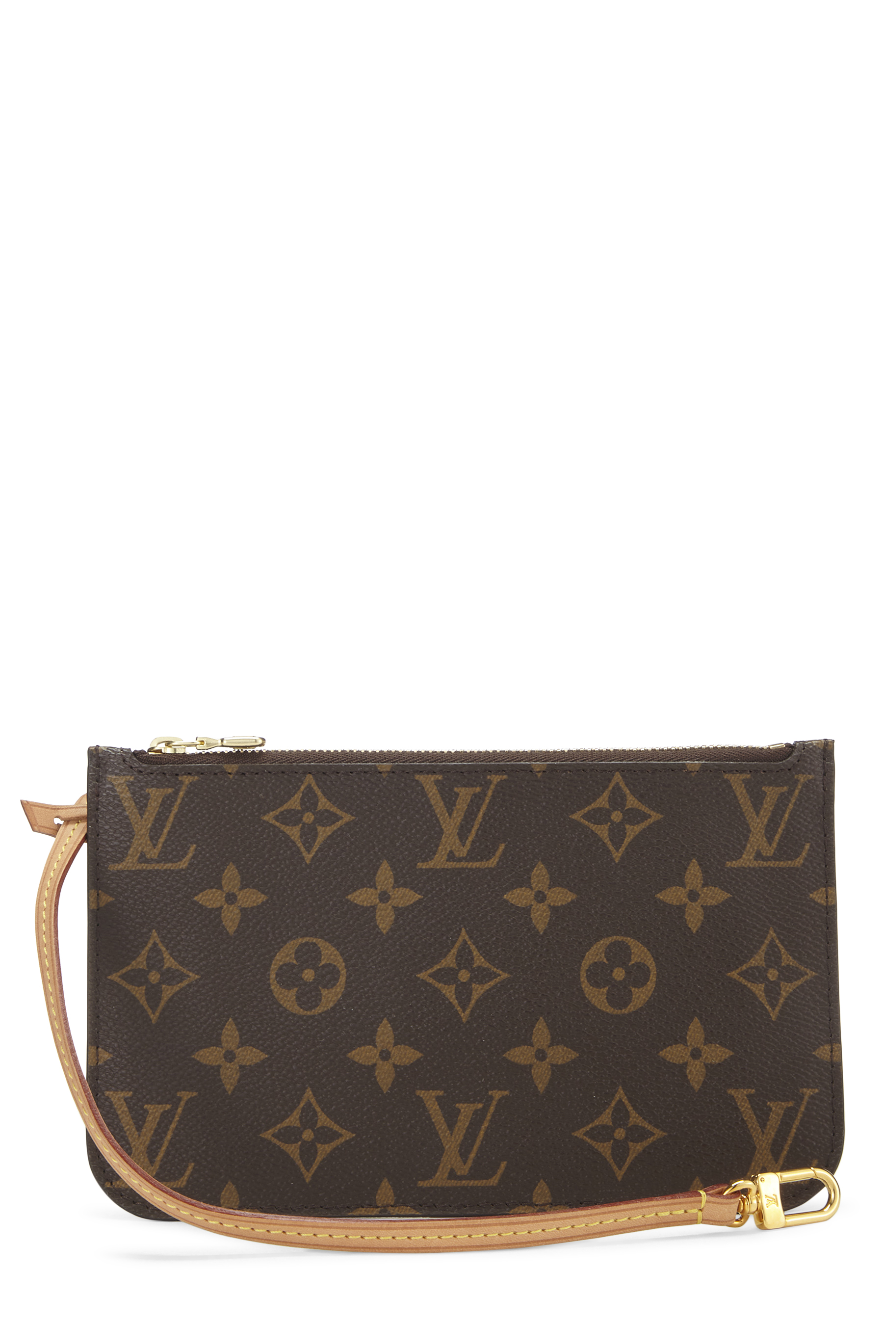 Women's Louis Vuitton Monogram Canvas Neverfull Pouch PM NM in Brown PM