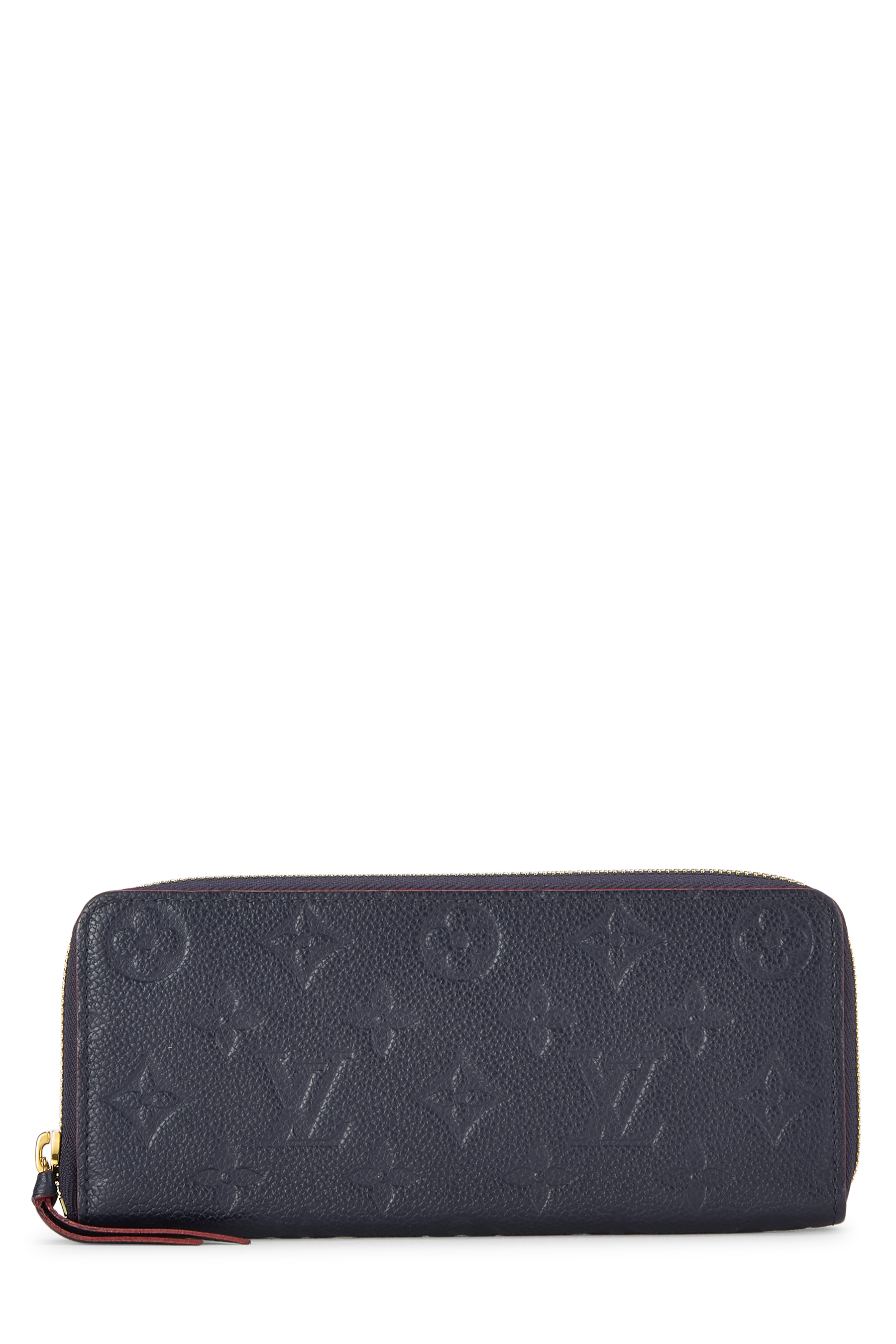 Women's Louis Vuitton Bleu Infini Empreinte Clemence Wallet in Navy