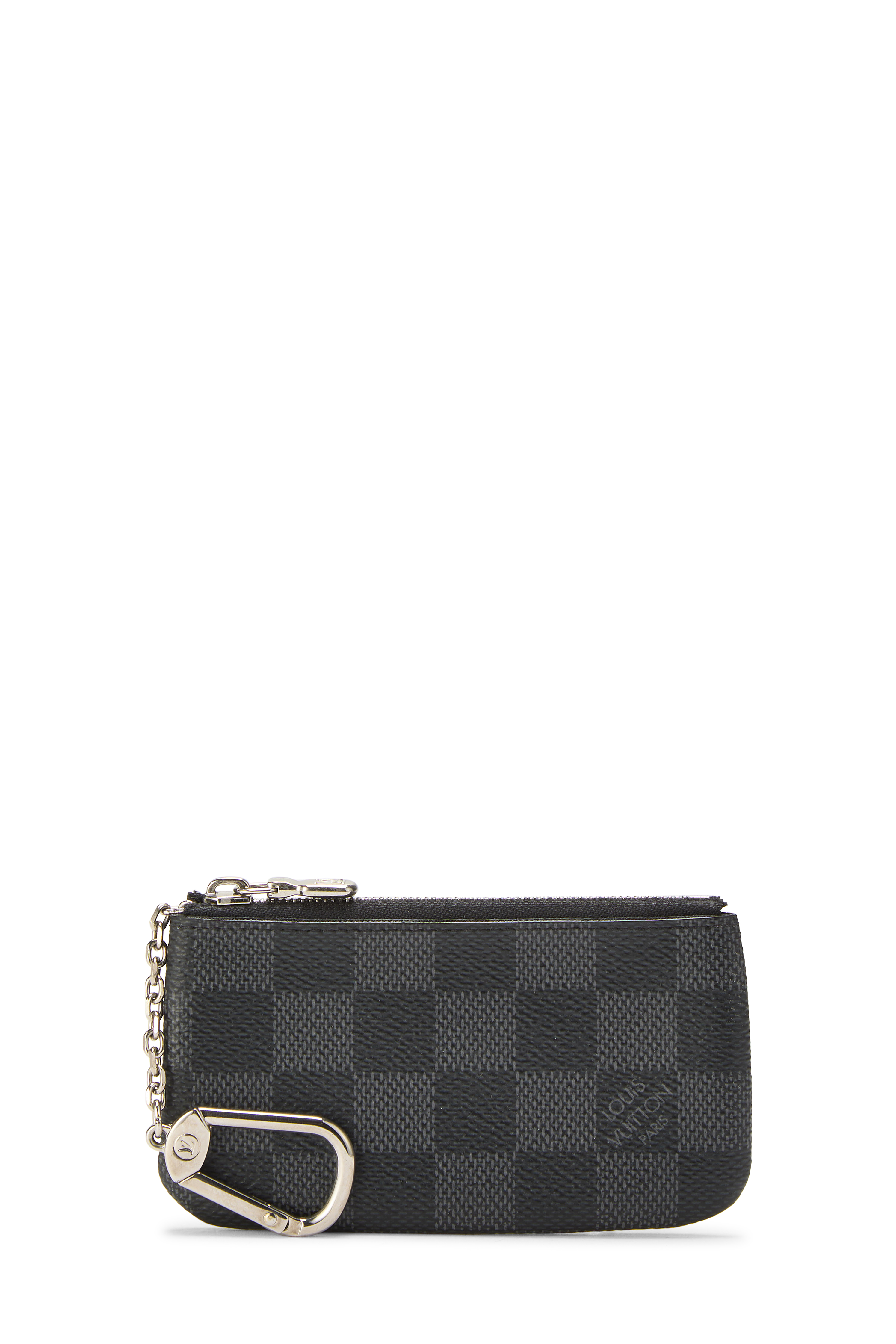 Women's Louis Vuitton Damier Graphite Pochette Clefs in Black