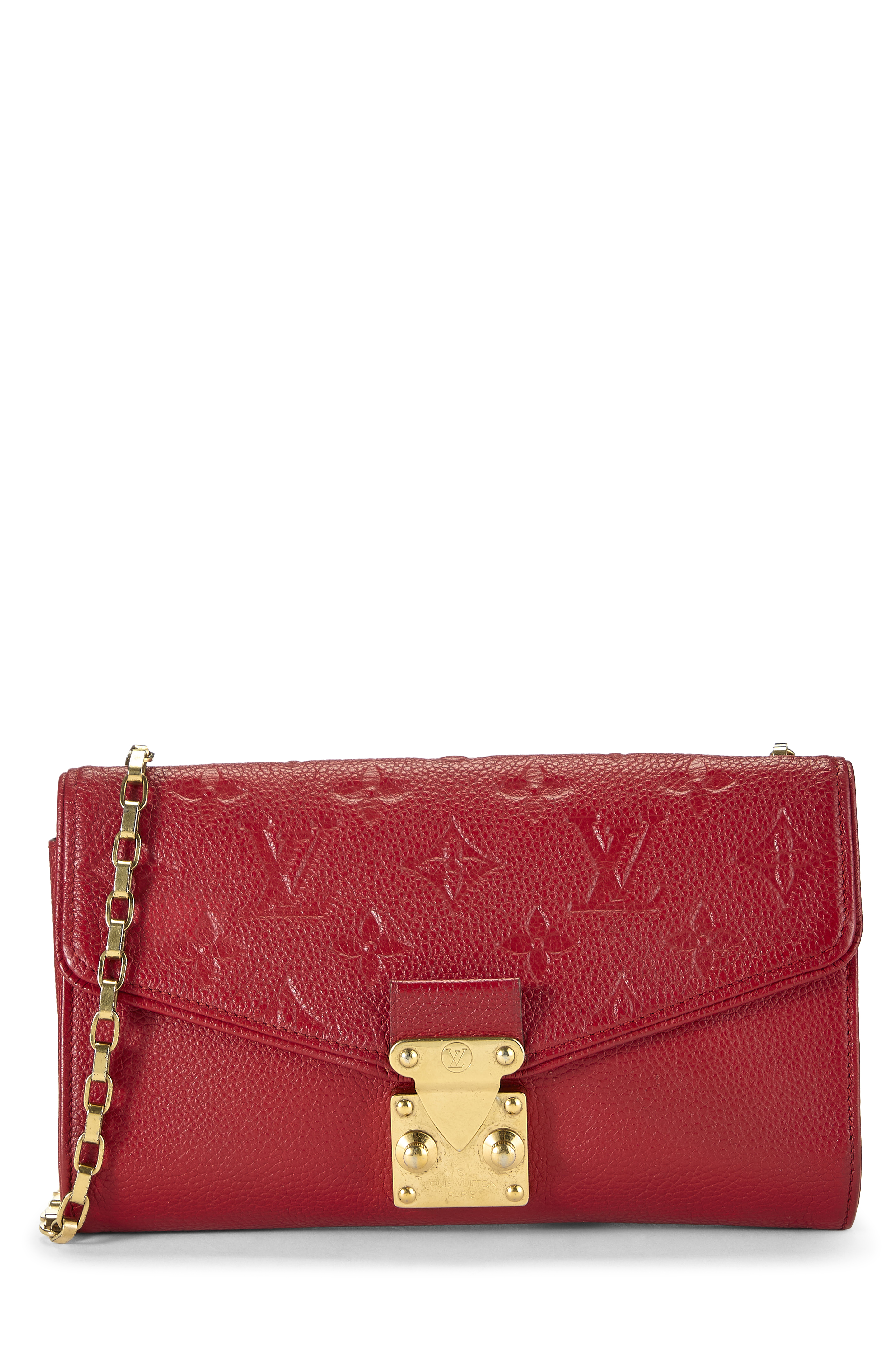 Women's Louis Vuitton Red Monogram Empreinte Saint Germain in Red