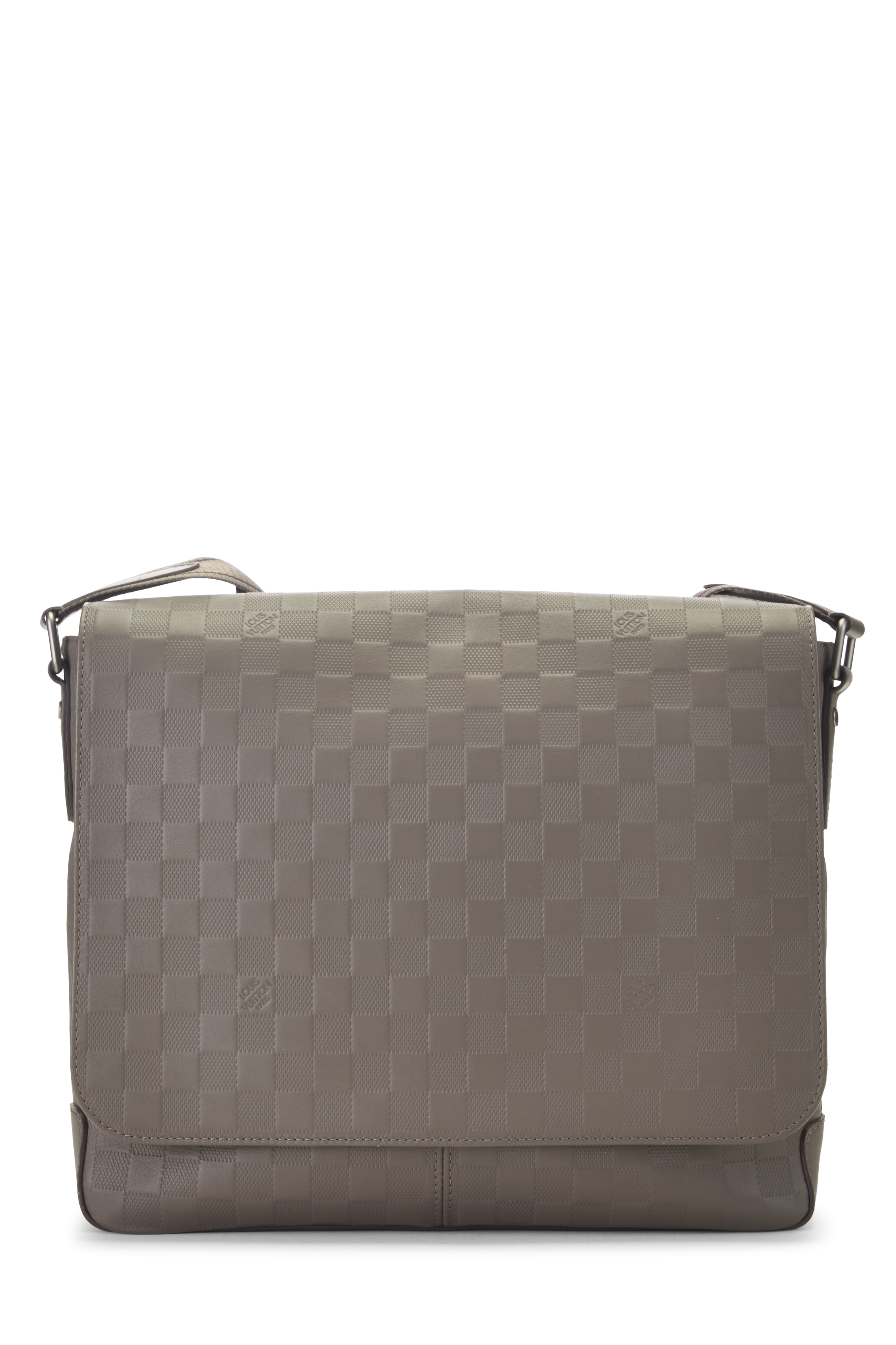 Women's Louis Vuitton Grey Damier Infini District Messenger MM in Grey MM