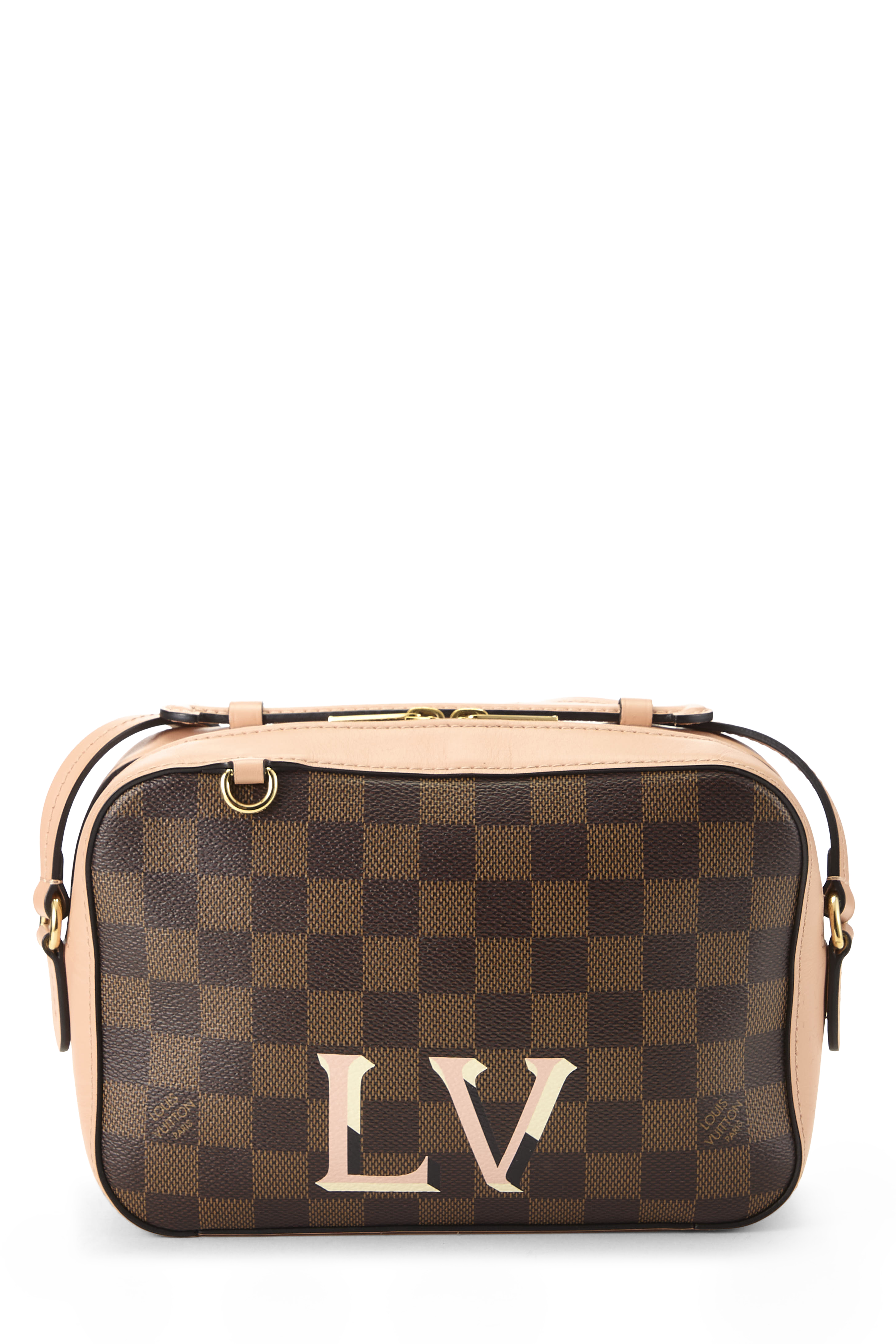 Women's Grosgrain Louis Vuitton Damier Ebene Santa Monica NM in Pink