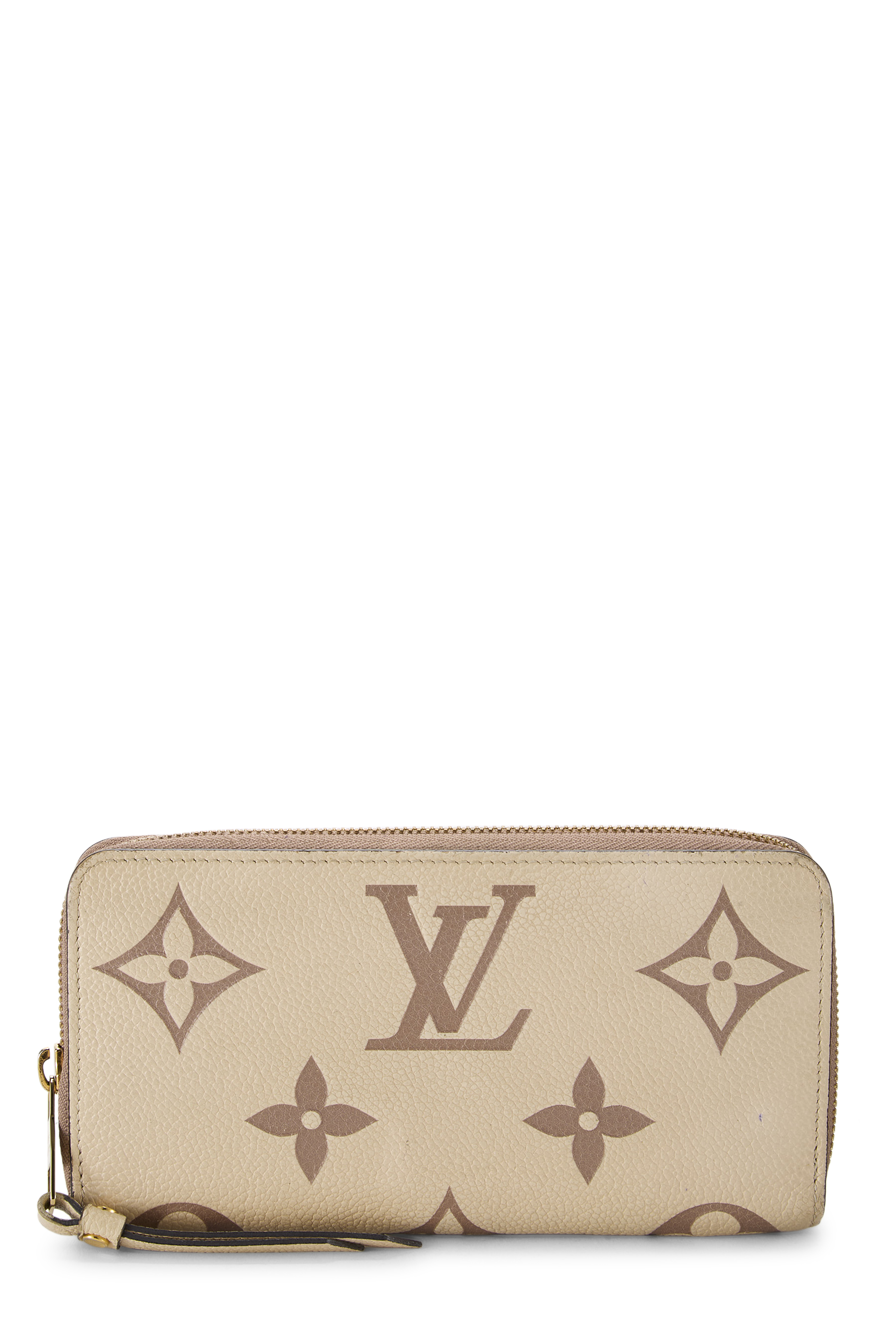 Women's Louis Vuitton Cream Giant Monogram Empreinte Zippy Continental in Cream