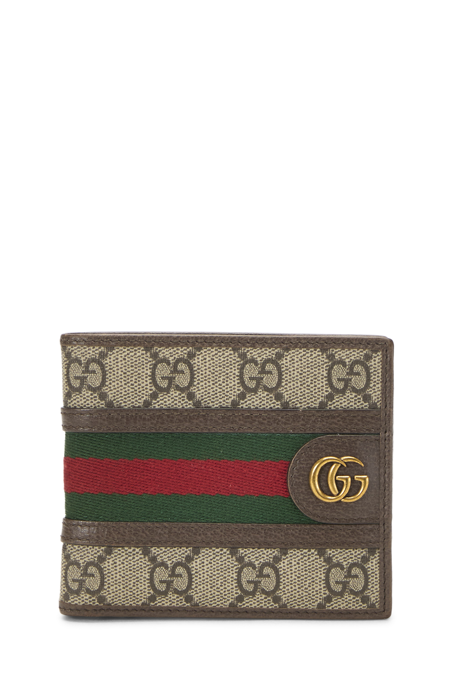 Women's Gucci Original GG Supreme Canvas Ophidia Wallet in Brown