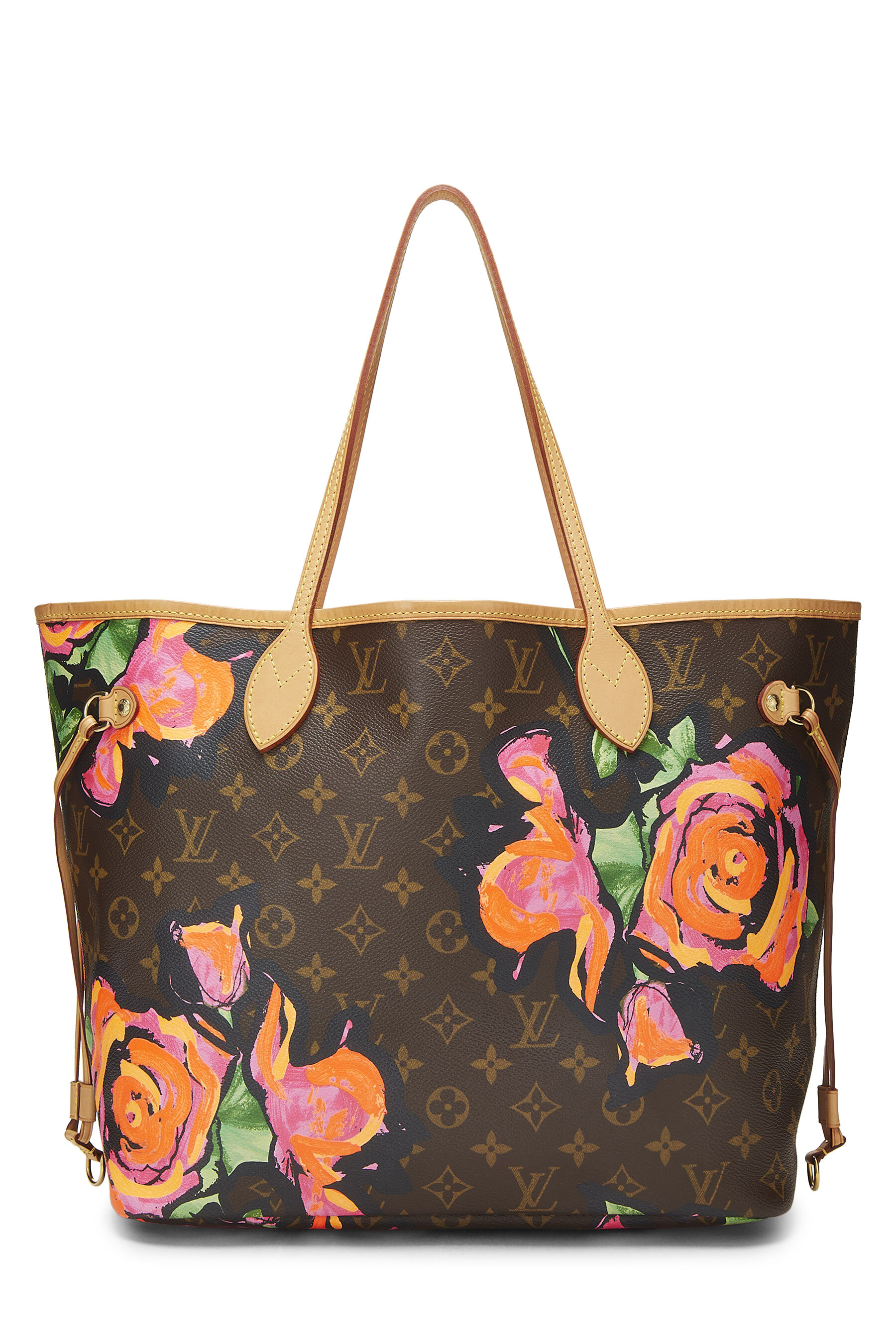 Women's Louis Vuitton Stephen Sprouse x Louis Vuitton Monogram Canvas Roses Neverfull MM in Brown MM