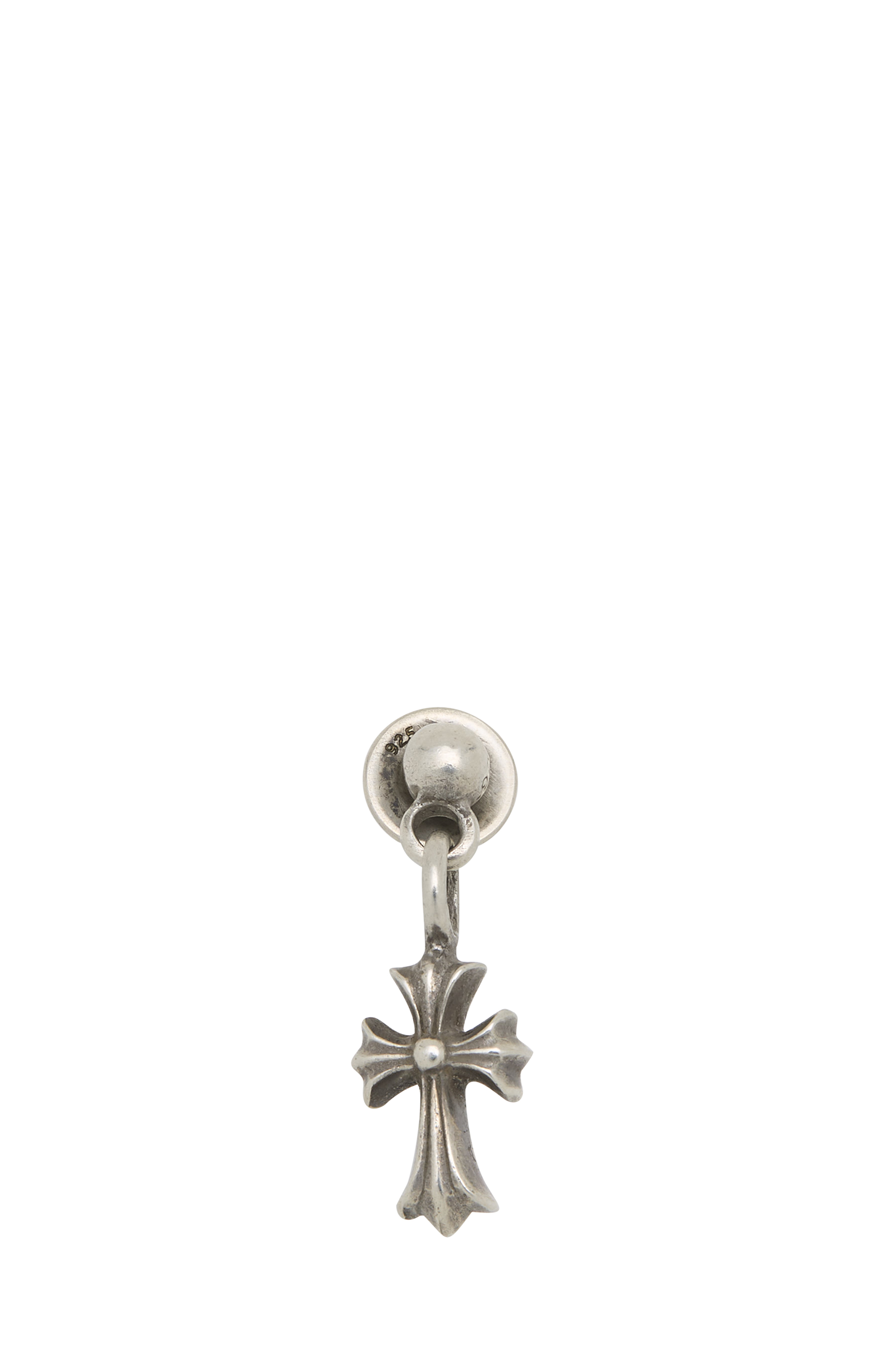 Women's Chrome Hearts Sterling Silver Cross Earring in Silver