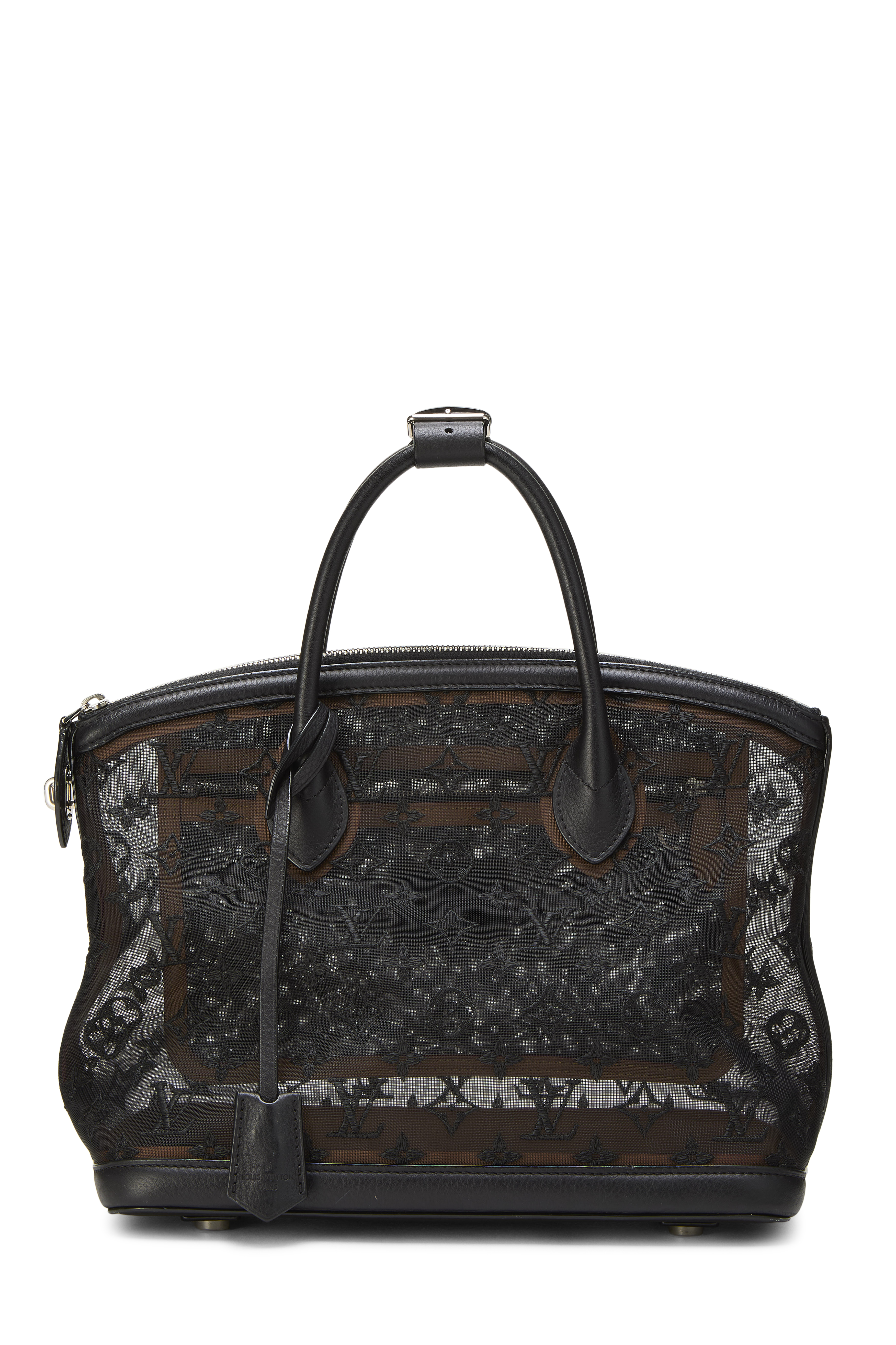 Women's Louis Vuitton Black Monogram Mesh Transparence Lockit in Black