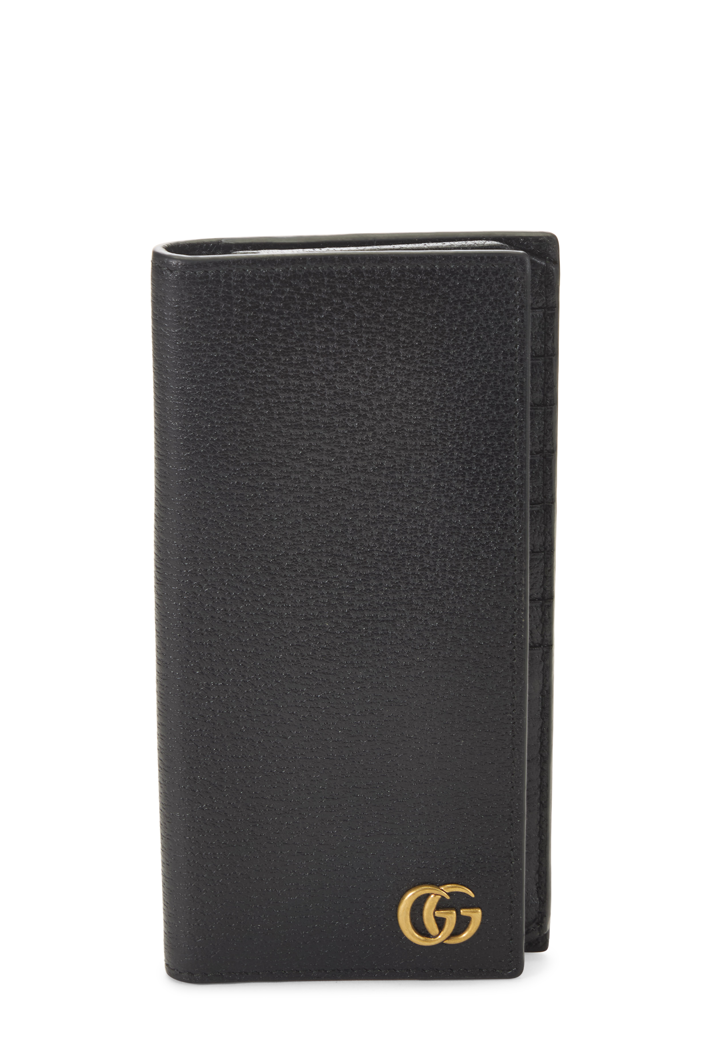 Women's Gucci Black Leather GG Marmont Long Wallet in Black