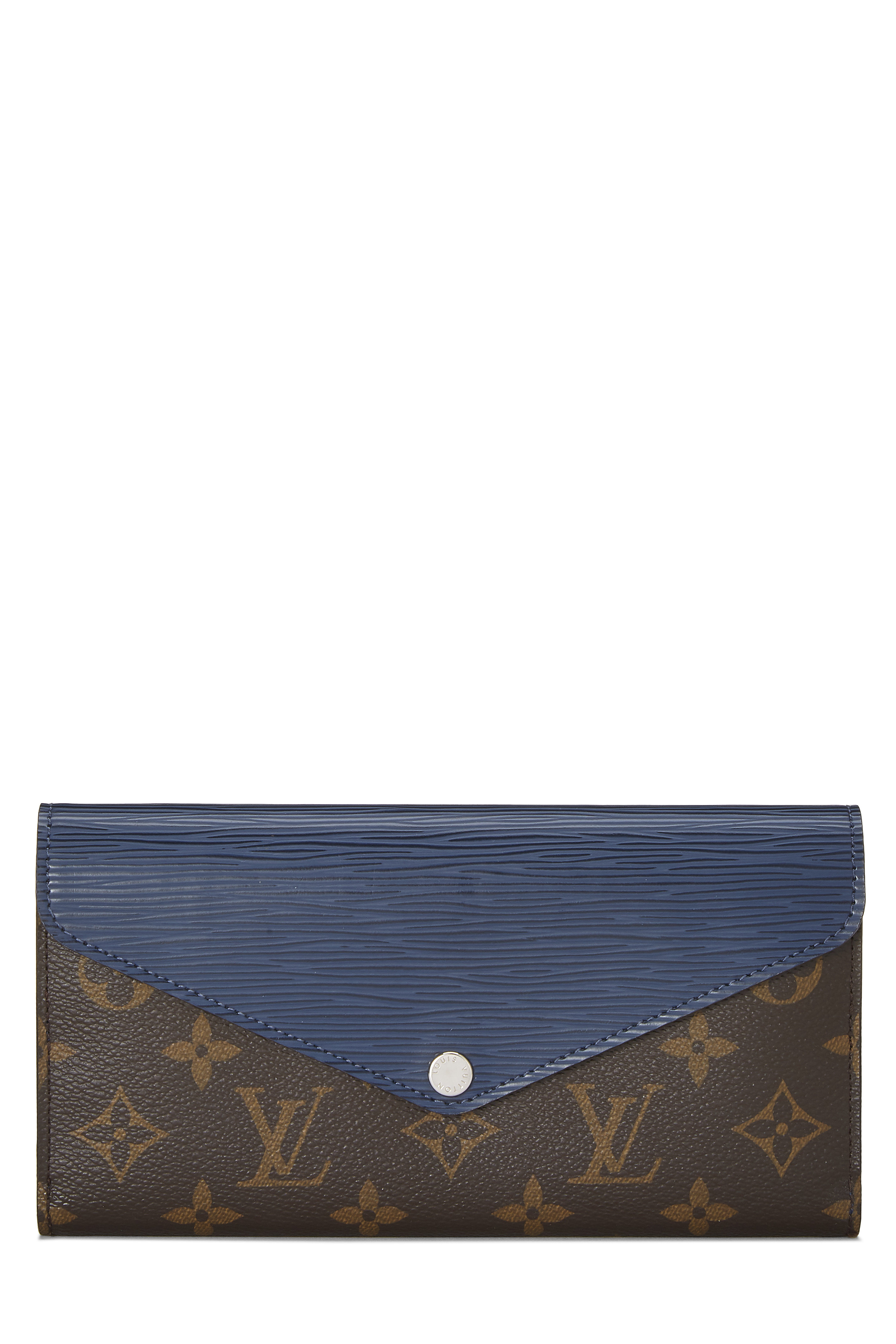 Women's Louis Vuitton Bleu Celeste Epi & Monogram Canvas Marie-Lou Long Wallet in Blue