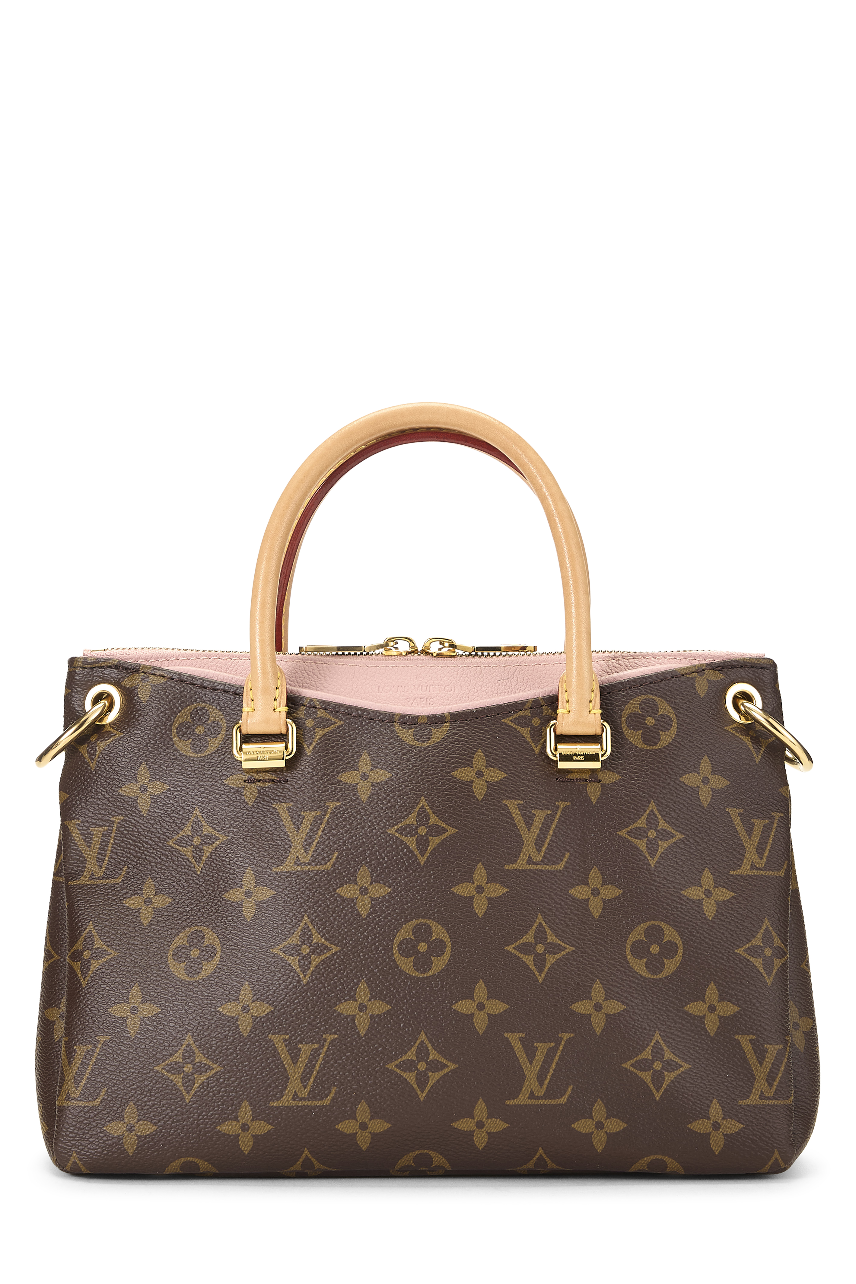 Women's Microfiber Louis Vuitton Pink Monogram Canvas Pallas BB in Pink BB