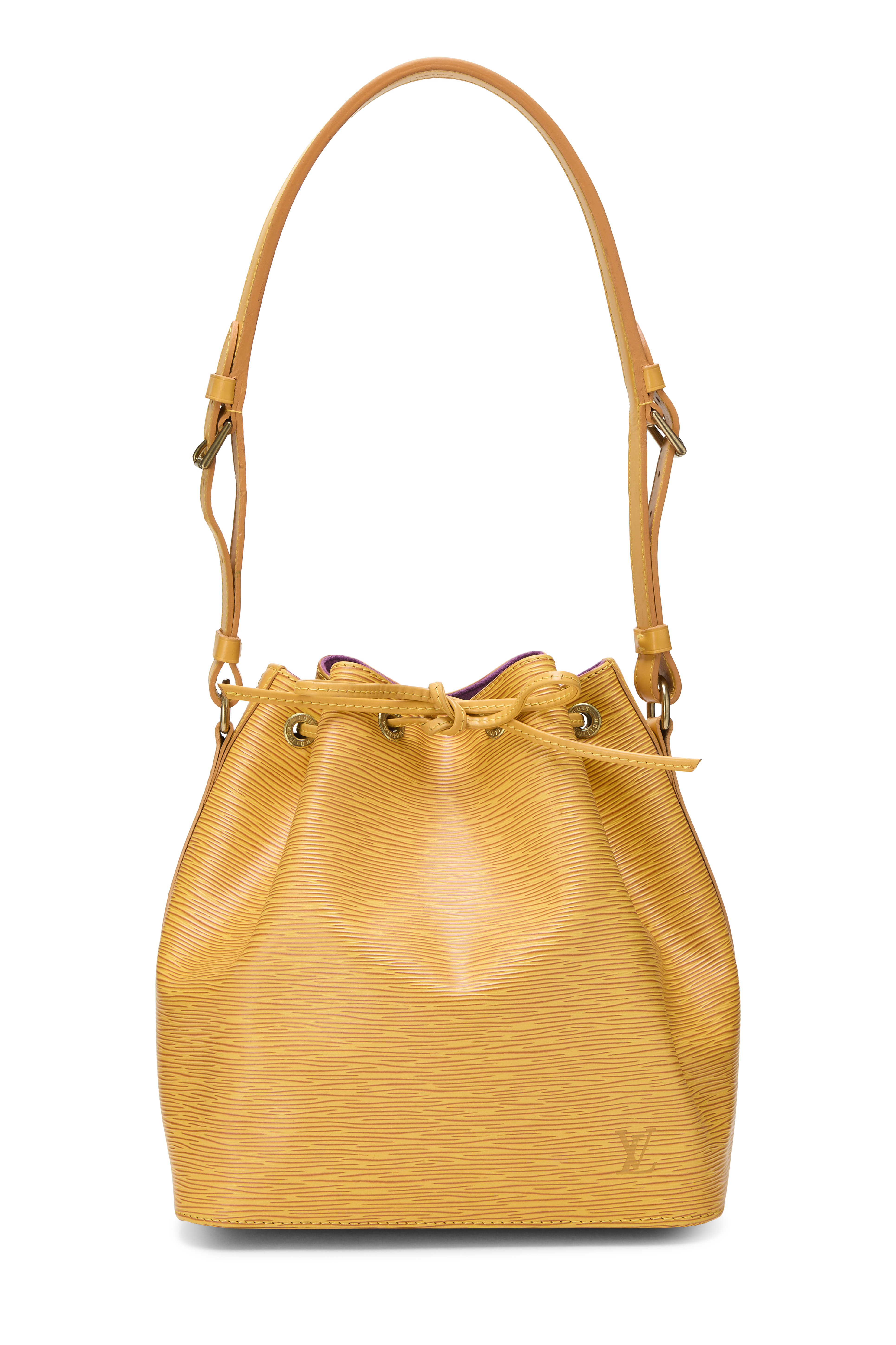 Women's Louis Vuitton Tassil Yellow Epi Noé Petite in Yellow Petite