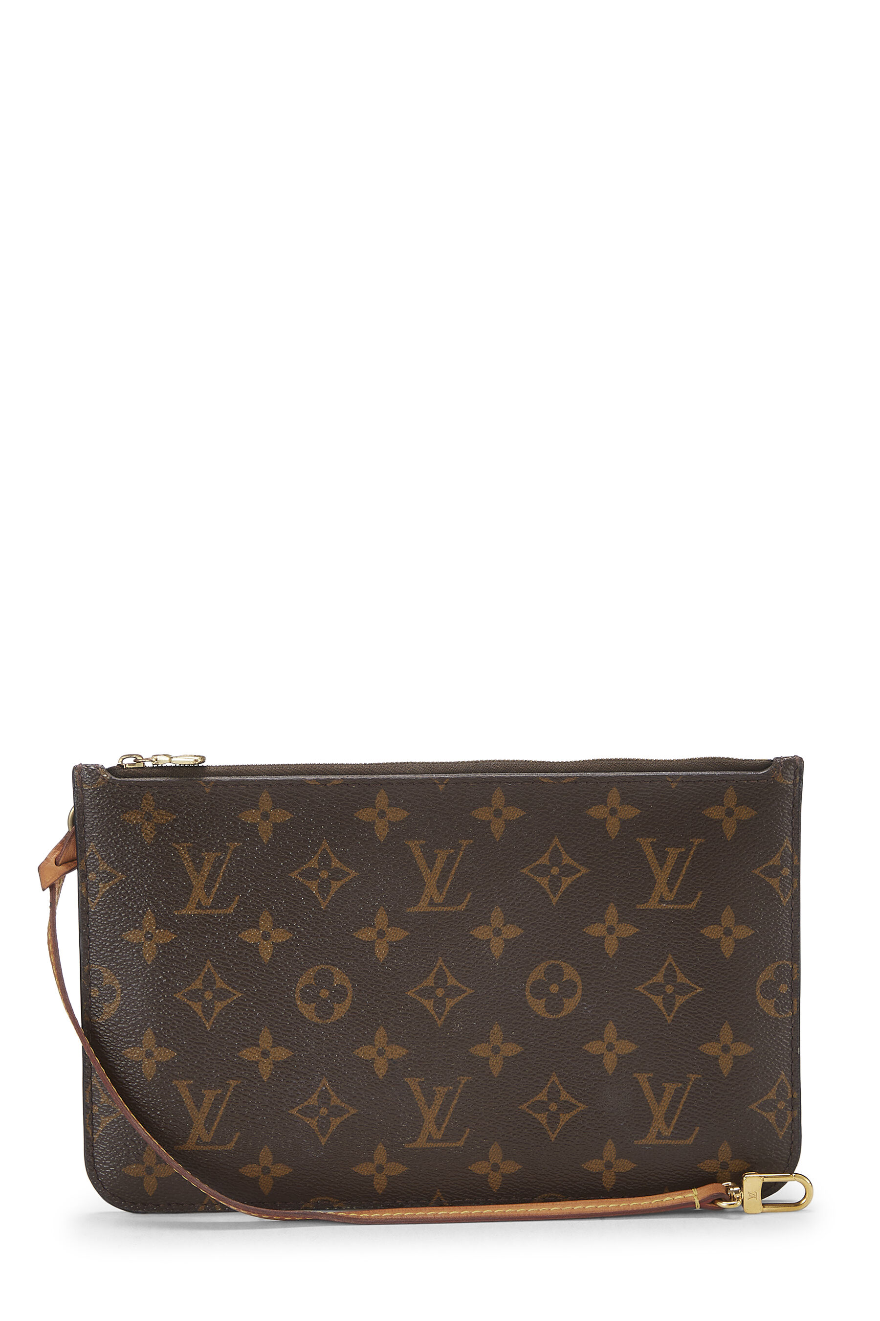 Women's Louis Vuitton Monogram Canvas Neverfull Pouch GM NM in Brown GM