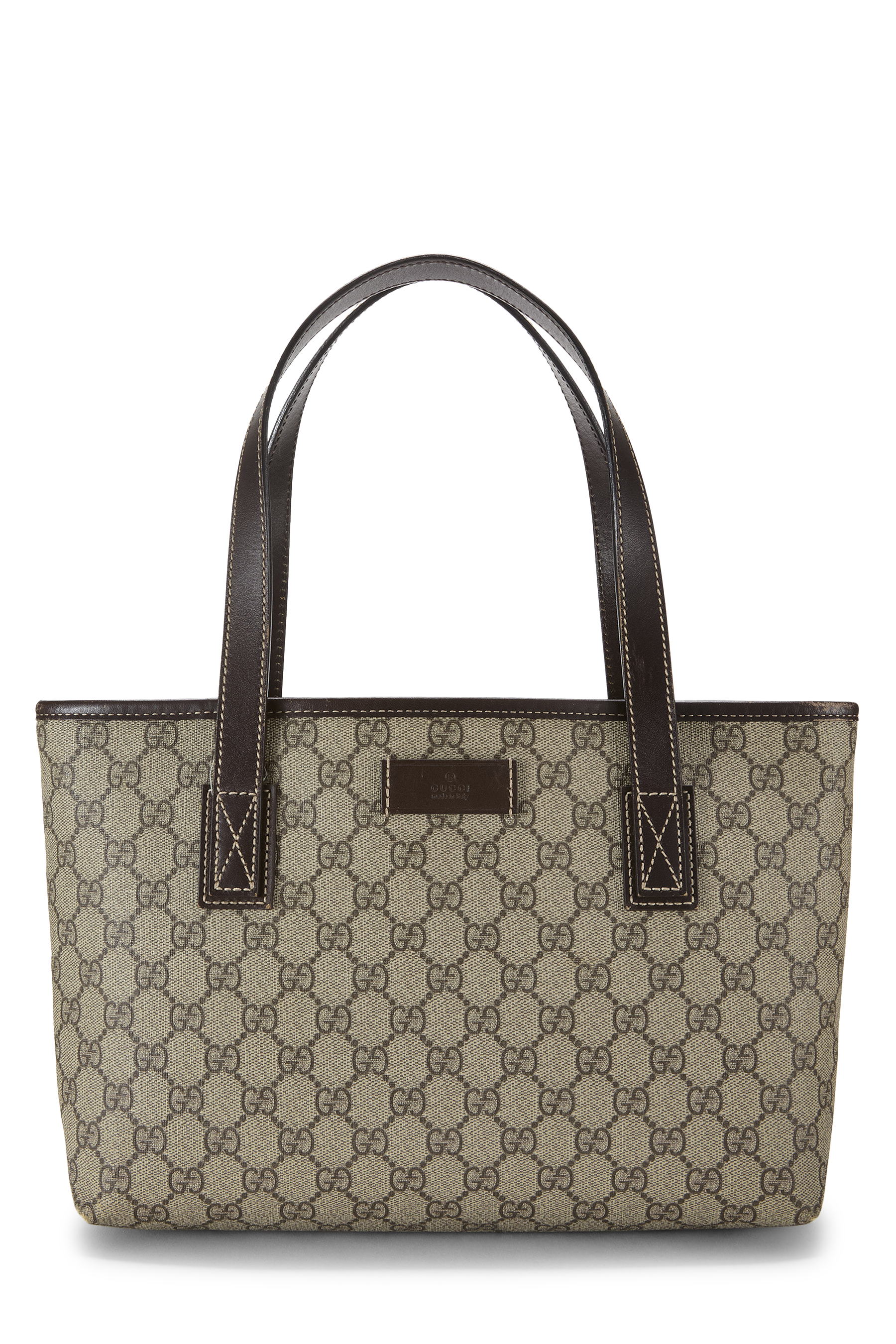 Women's Gucci Brown GG Supreme Canvas Tote Small in Brown Small