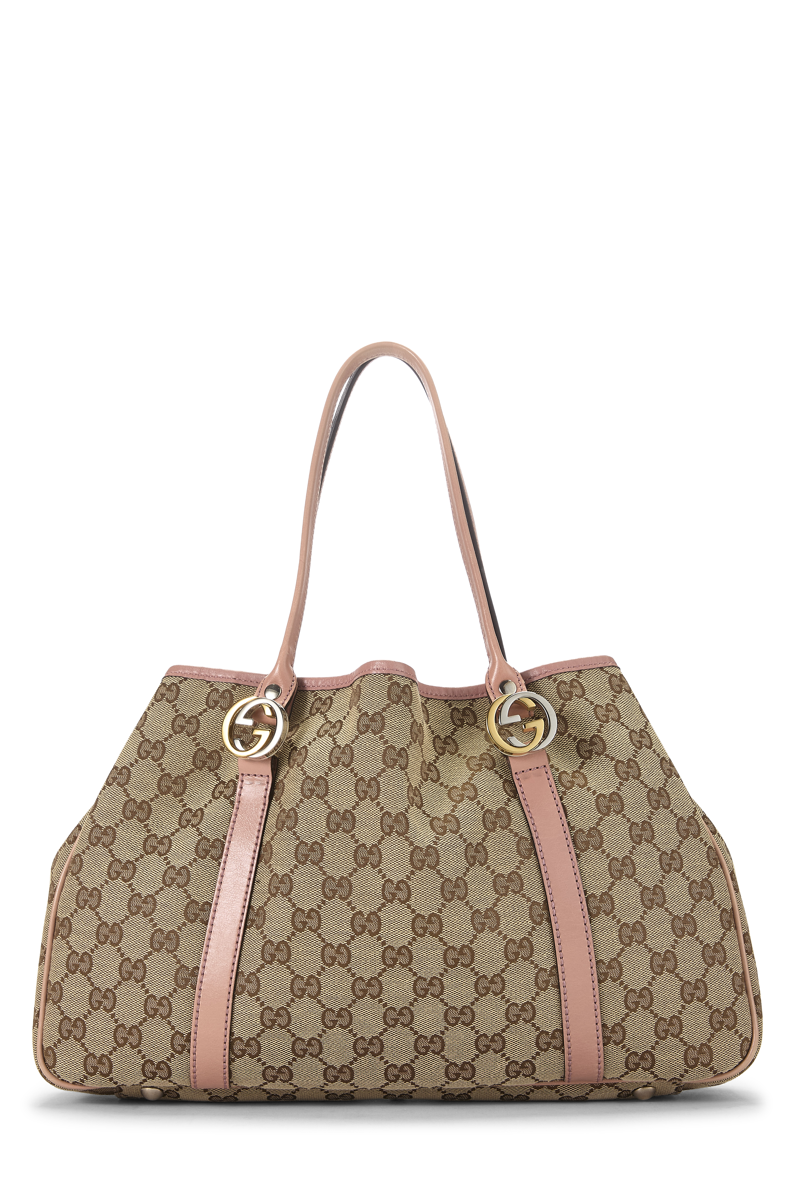 Women's Gucci Pink Original GG Canvas Twins Tote in Pink