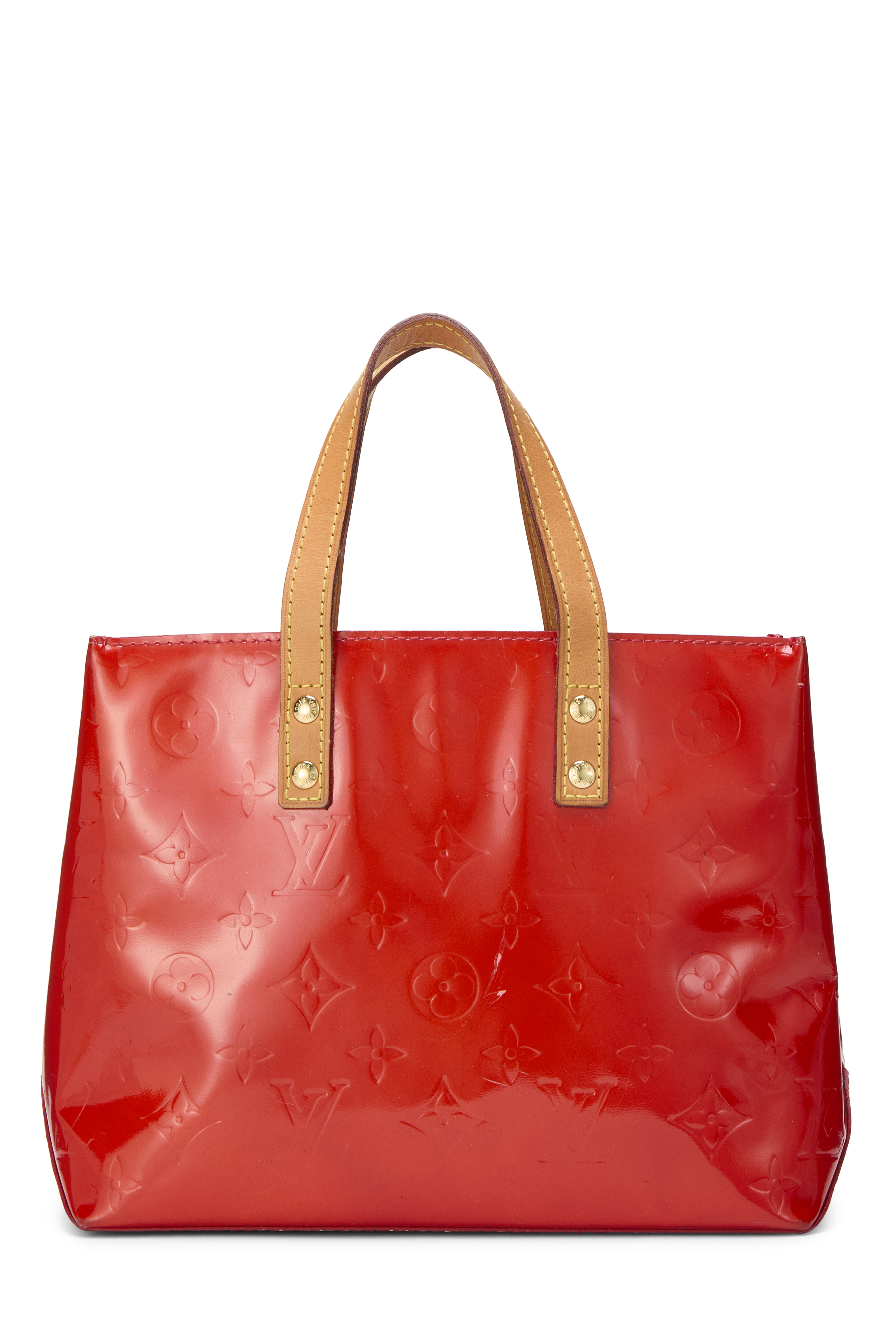 Women's Louis Vuitton Red Monogram Vernis Reade PM in Red PM