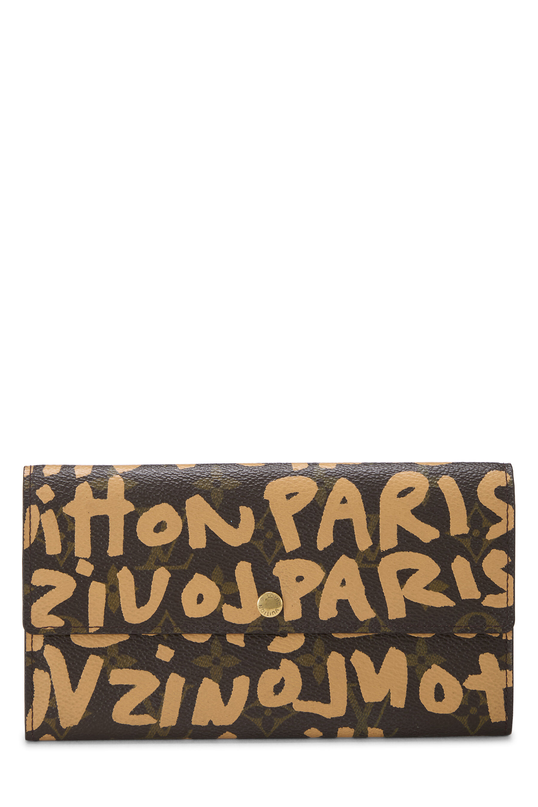 Women's Louis Vuitton Stephen Sprouse x Louis Vuitton Beige Monogram Canvas Porte Monnaie Credit in Beige