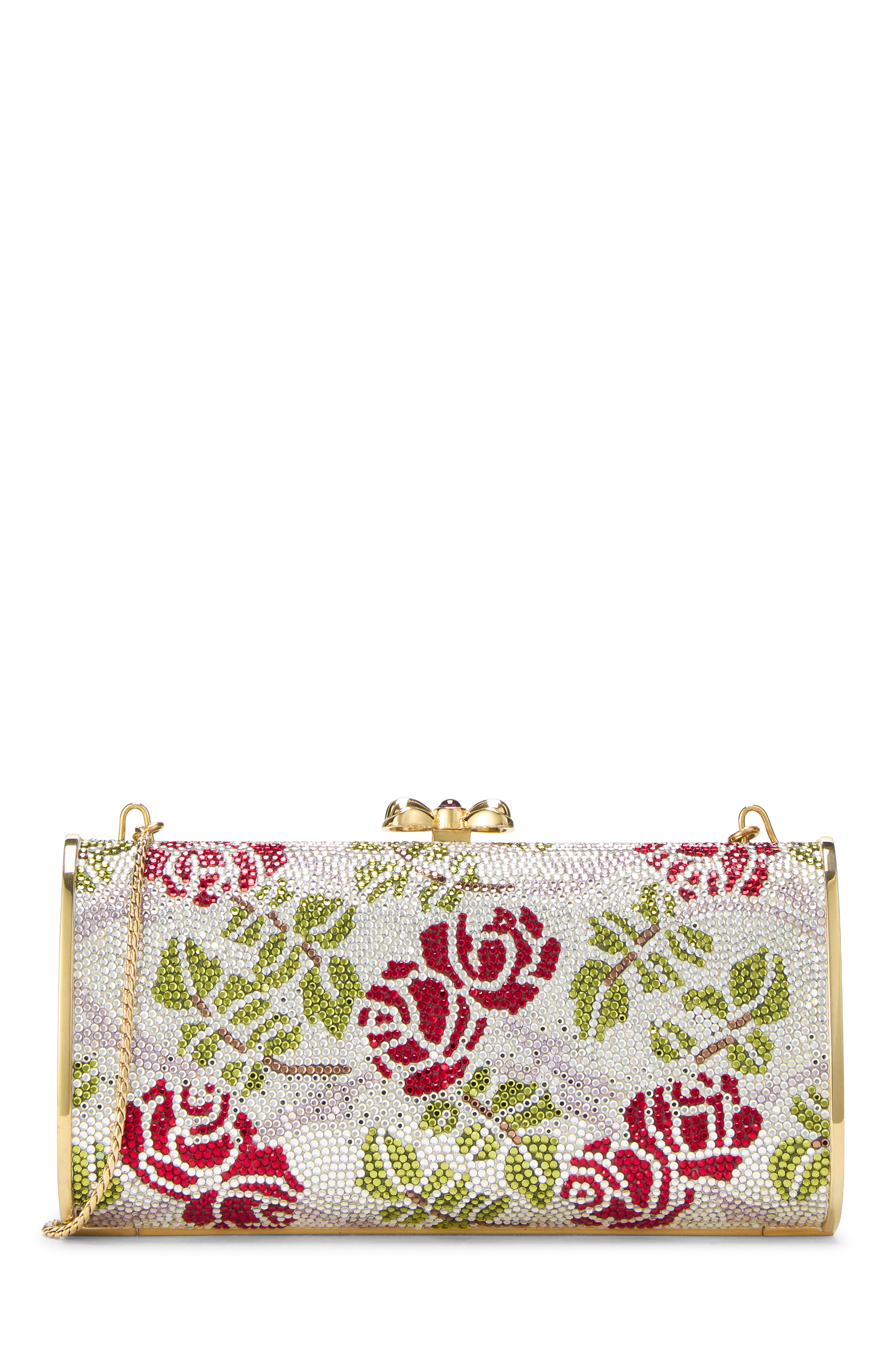 Women's Judith Leiber Multicolor Crystal Floral Minaudière