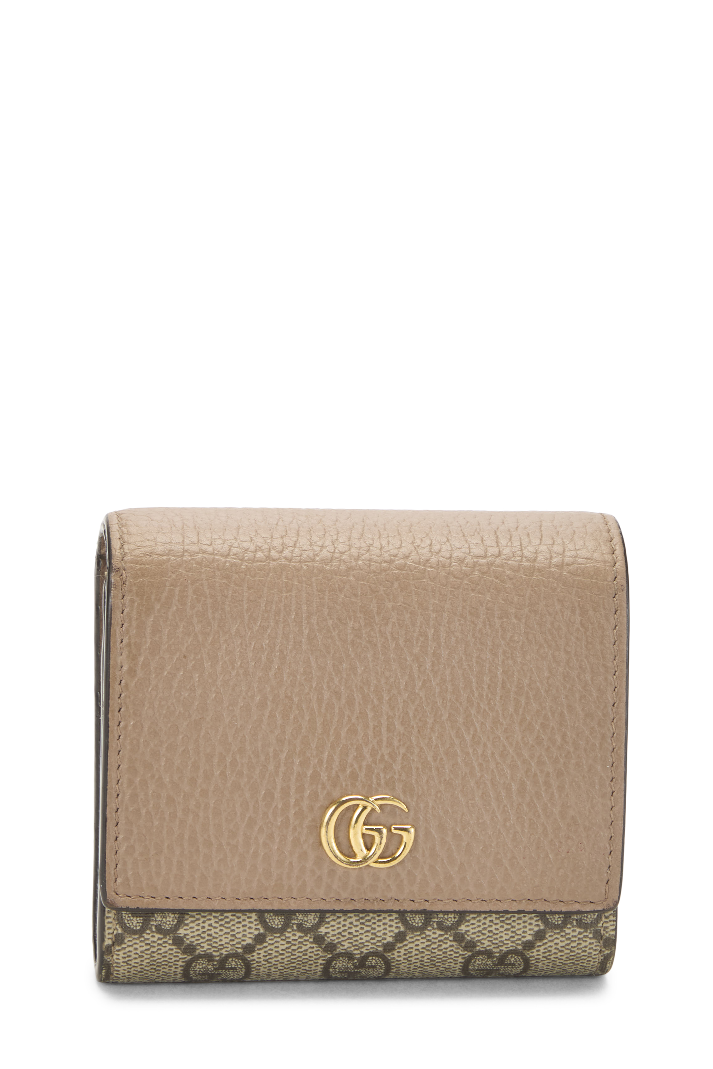 Women's Gucci Pink GG Supreme Marmont Compact Wallet in Pink