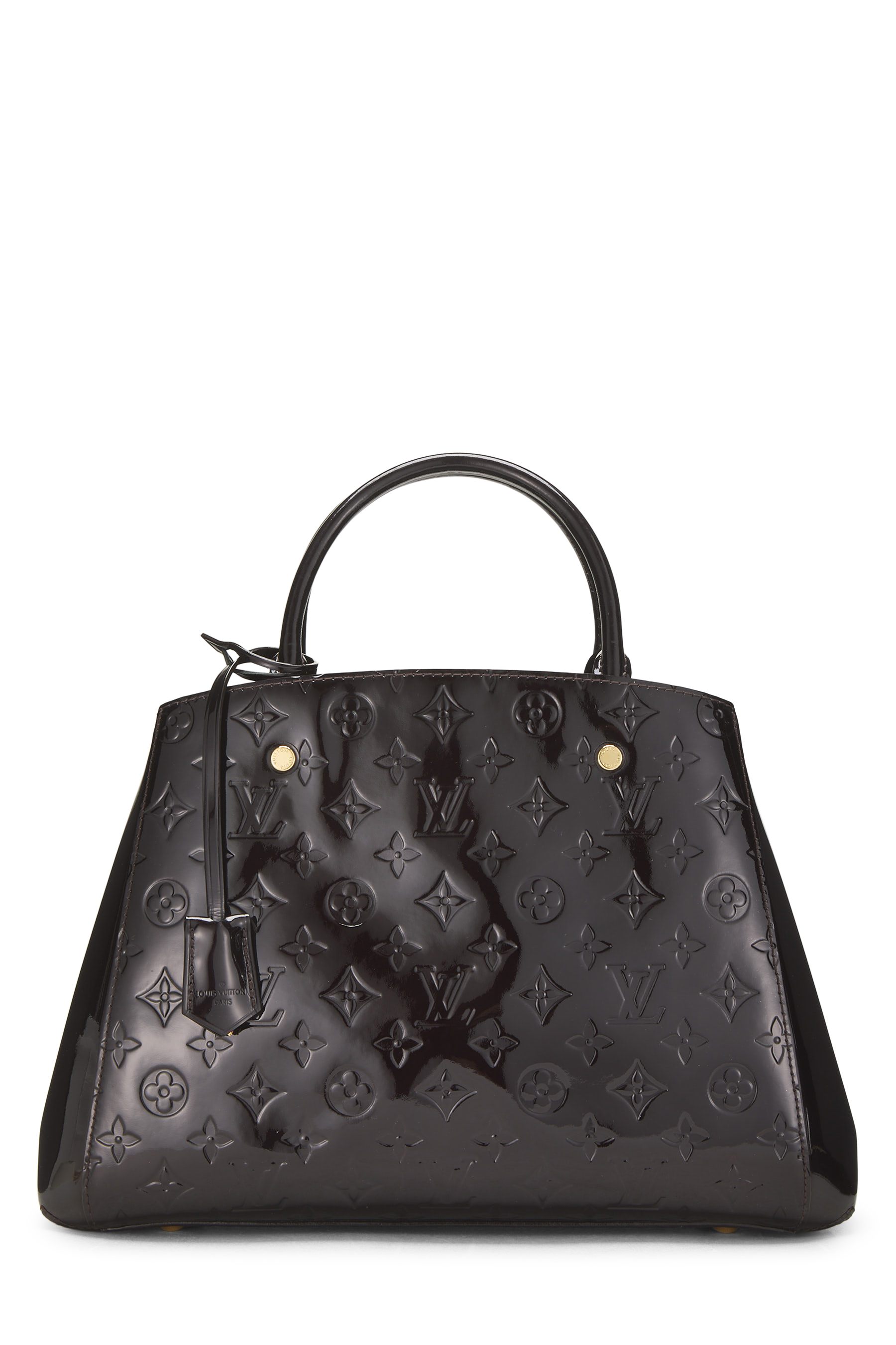 Women's Louis Vuitton Black Monogram Vernis Montaigne BB in Black BB